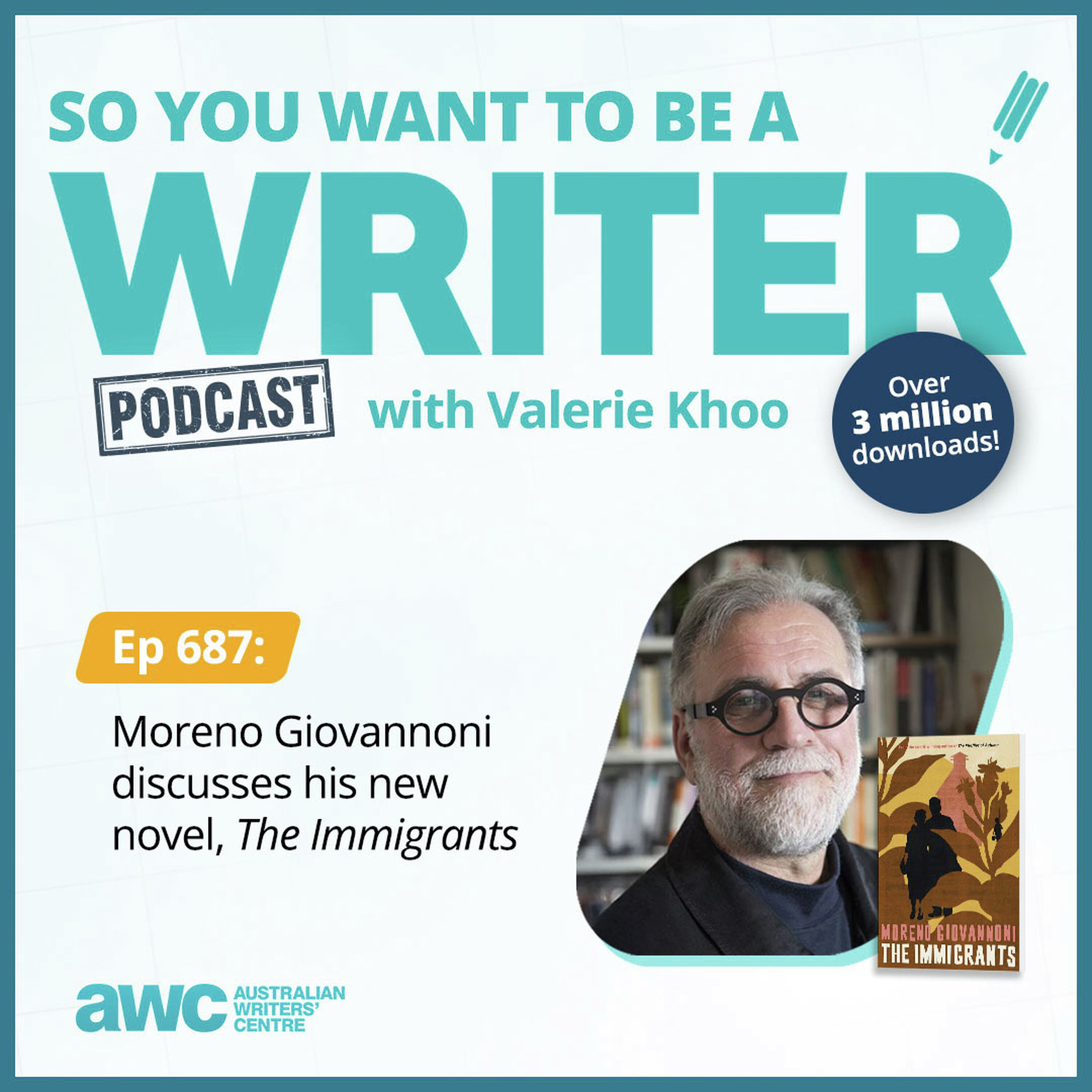Writing Podcast Episode 687: Moreno Giovannoni discusses his new novel 'The Immigrants'