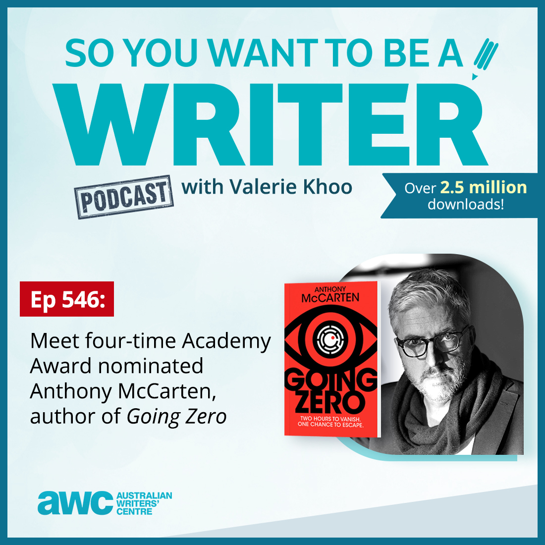 WRITER 546: Meet four-time Academy Award nominated Anthony McCarten, author of Going Zero.