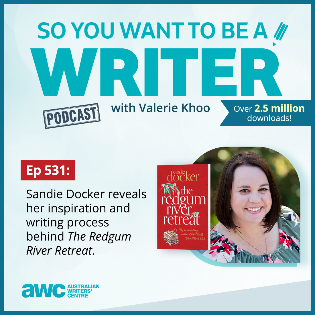 WRITER 531: Sandie Docker reveals her inspiration and writing process behind The Redgum River Retreat