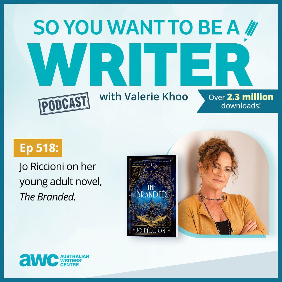 WRITER 518: Jo Riccioni on her young adult novel, 'The Branded'.