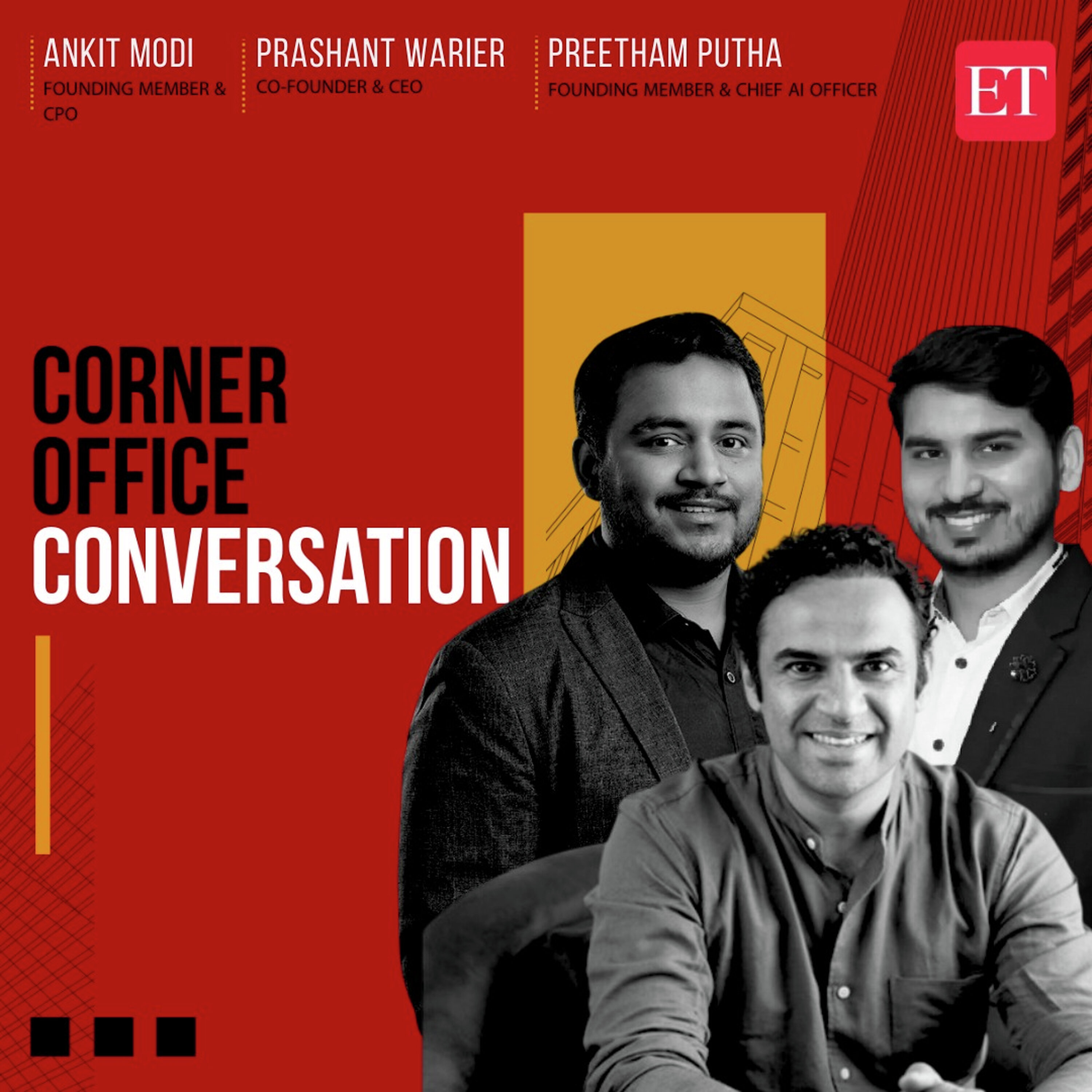 Corner Office Conversation With Prashant Warier, Ankit Modi and Preetham Putha of Qure.ai