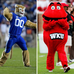 Cosmo vs. Big Red: Former NFL TE Ben Hartsock sizes up the mascots