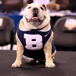 BYU in NCAA Tournament: History of Hinkle Fieldhouse with mascot Butler Blue IV