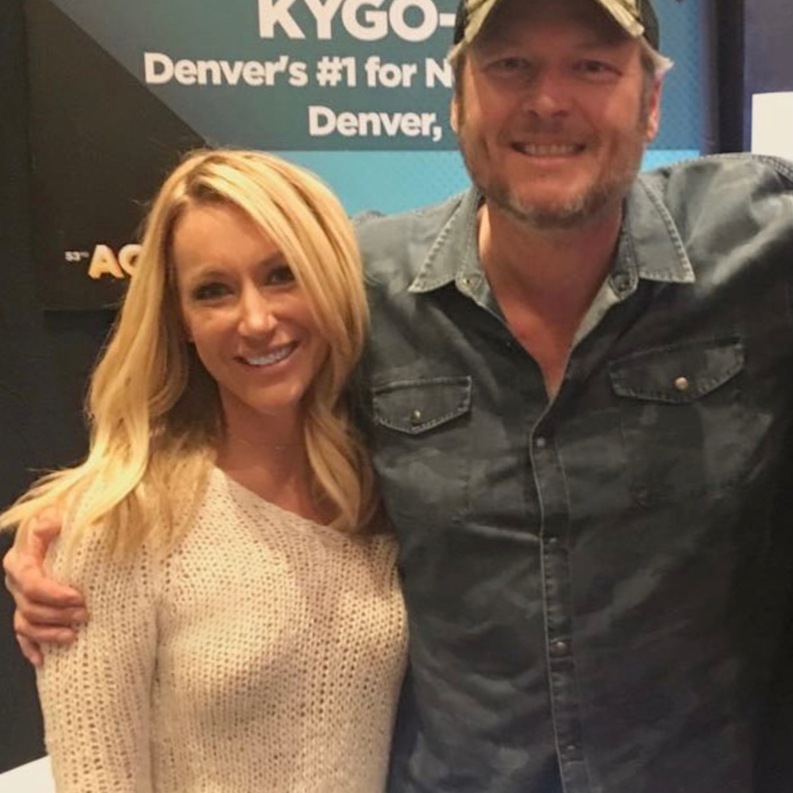 Blake Shelton with Tracy and Brian