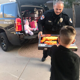 Chandler police officer delivers Christmas gifts to a special family