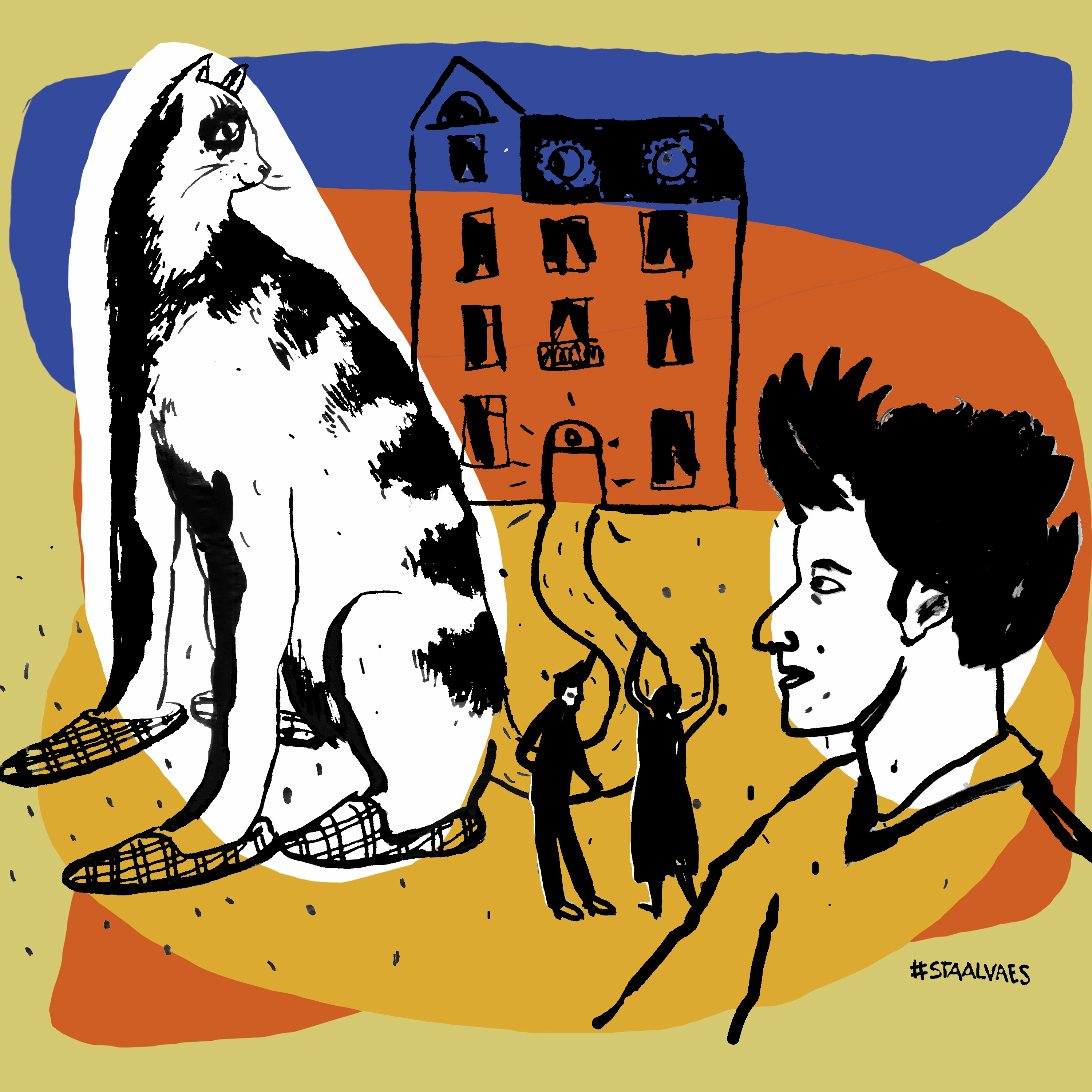 Als Simon van huis is, danst Kiko bij mevrouw Vaneigen