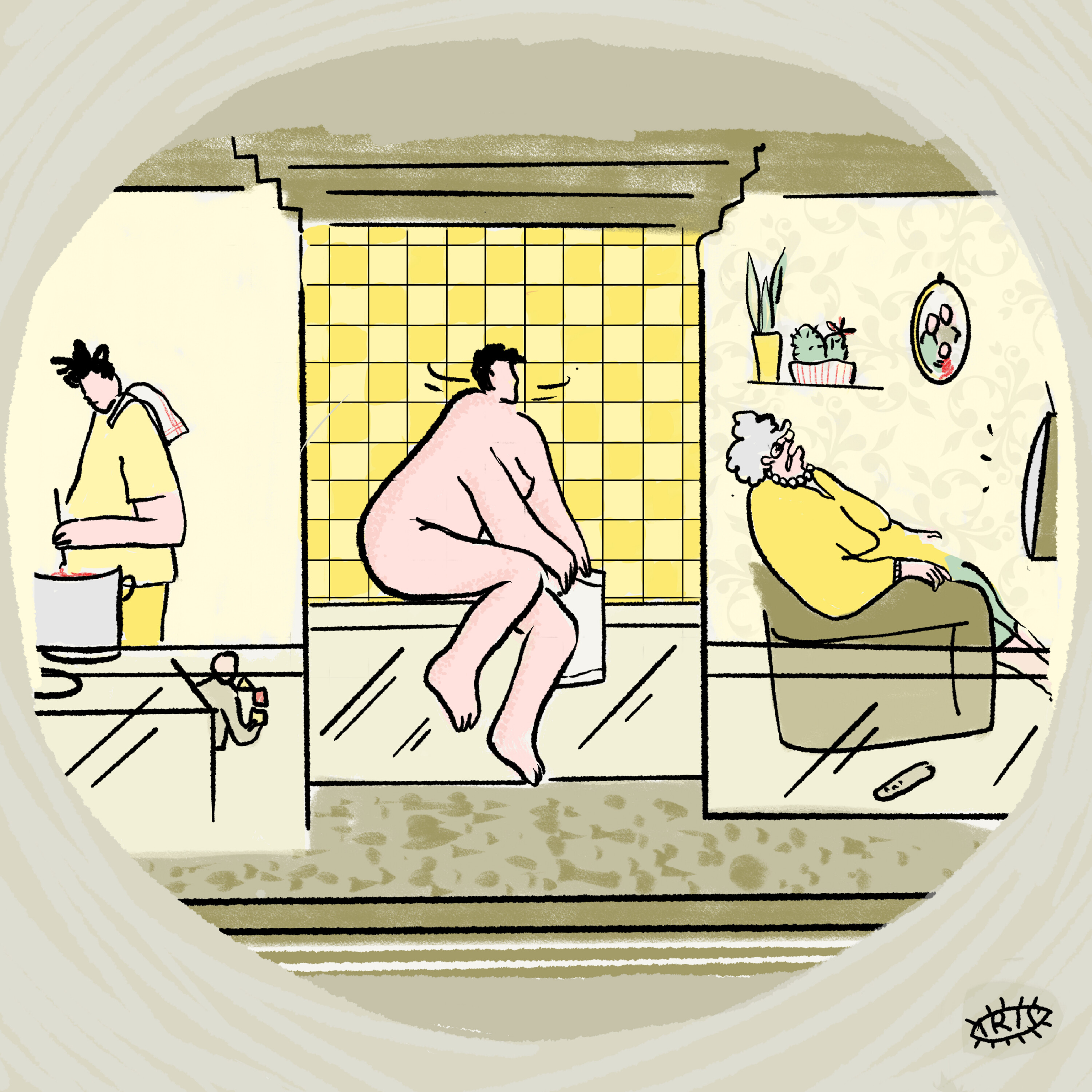 Ellen benut het retro, bruine handdoekje ten volle episode artwork