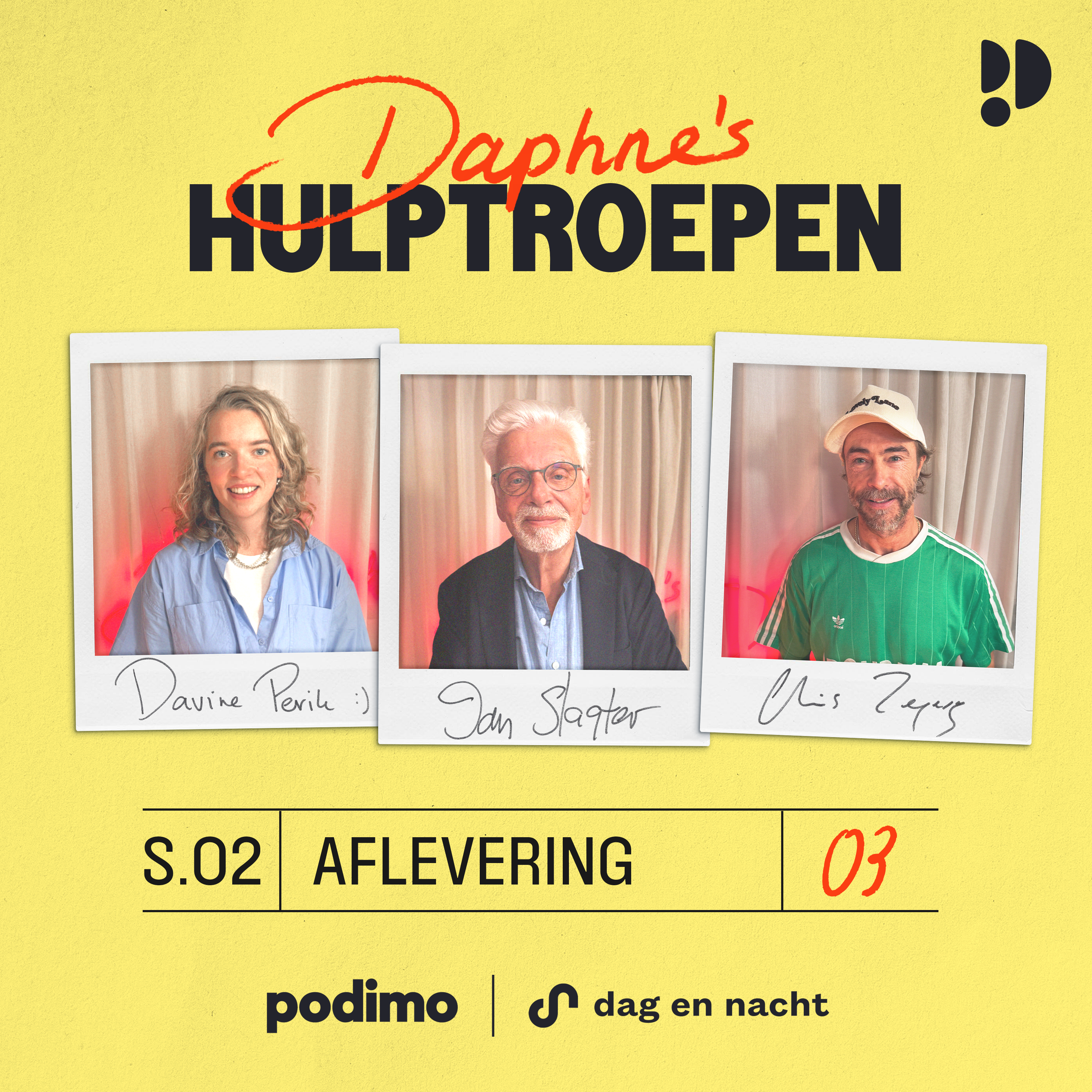 Jan Slagter, Chris Zegers en Davine Perik