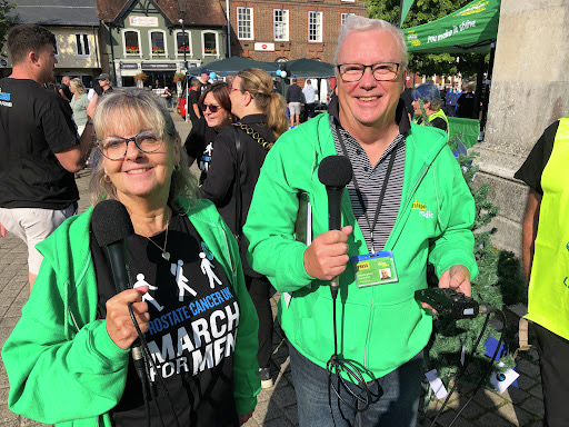 the P Pod on location with Kev's March in Petersfield