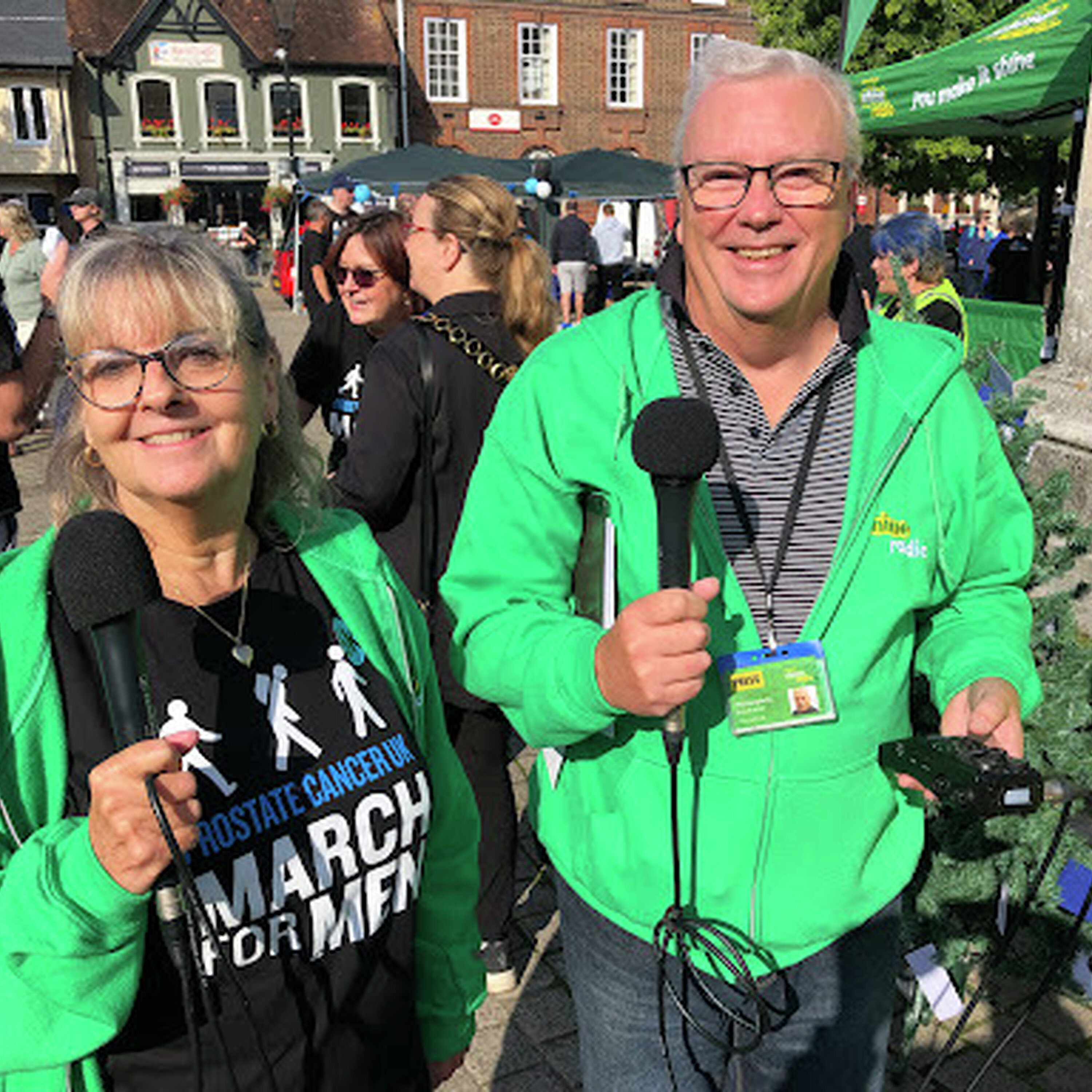 the P Pod on location with Kev's March in Petersfield