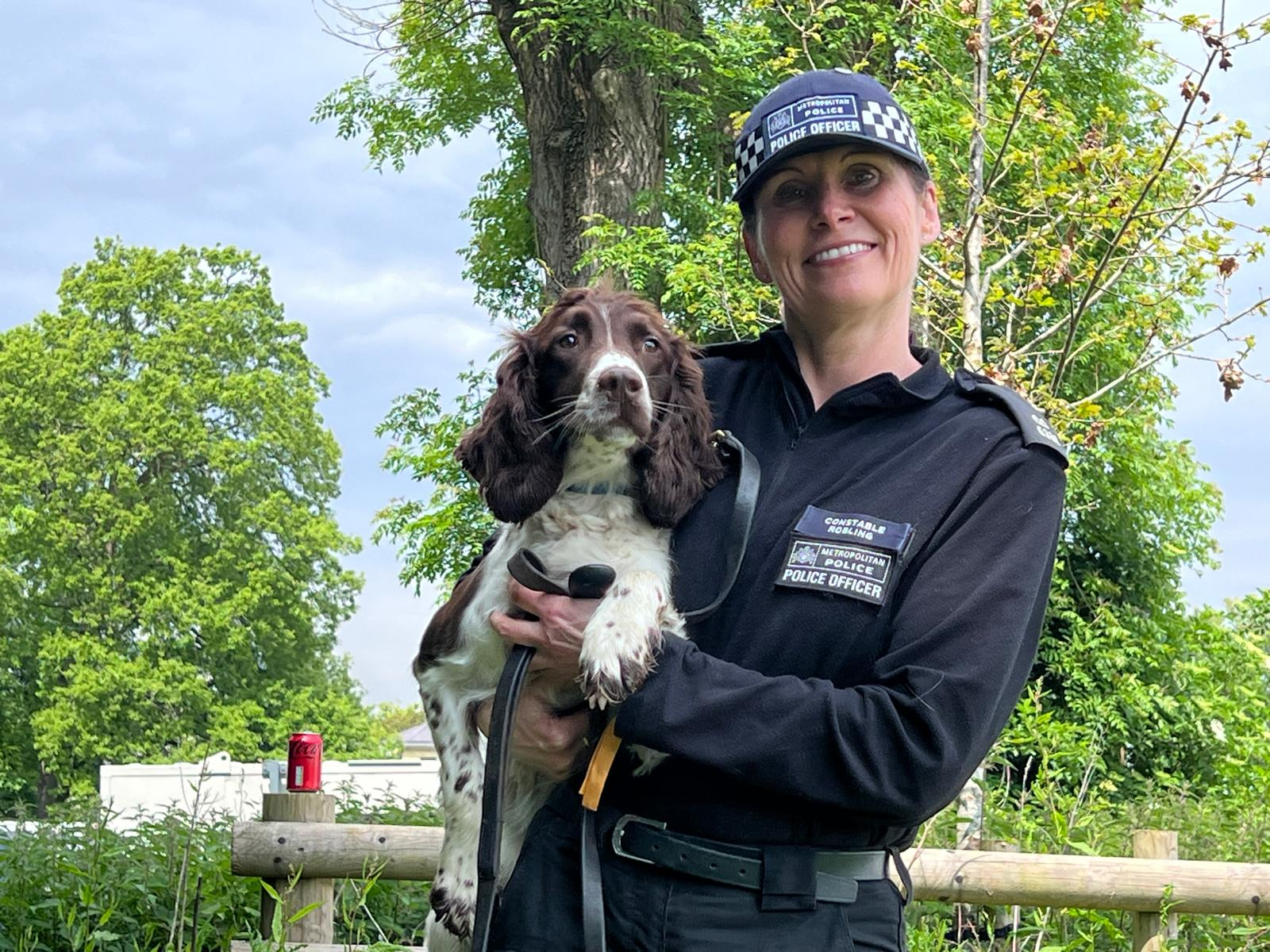 Police Dog Meika, who searches for London criminals' firearms, drugs and cash