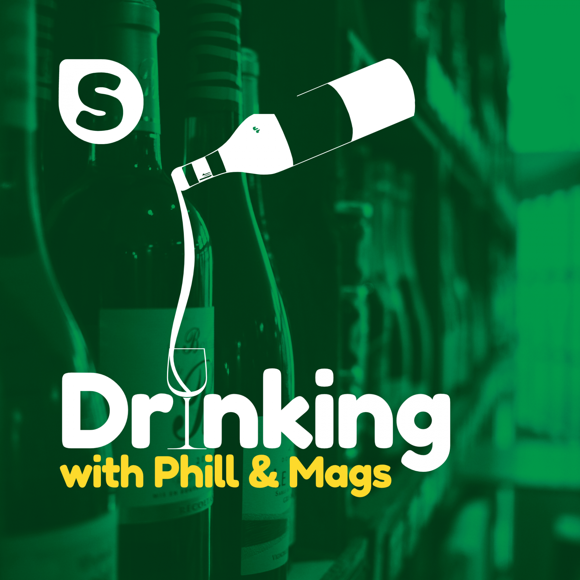 Drinking with Phill and Mags - April episode artwork