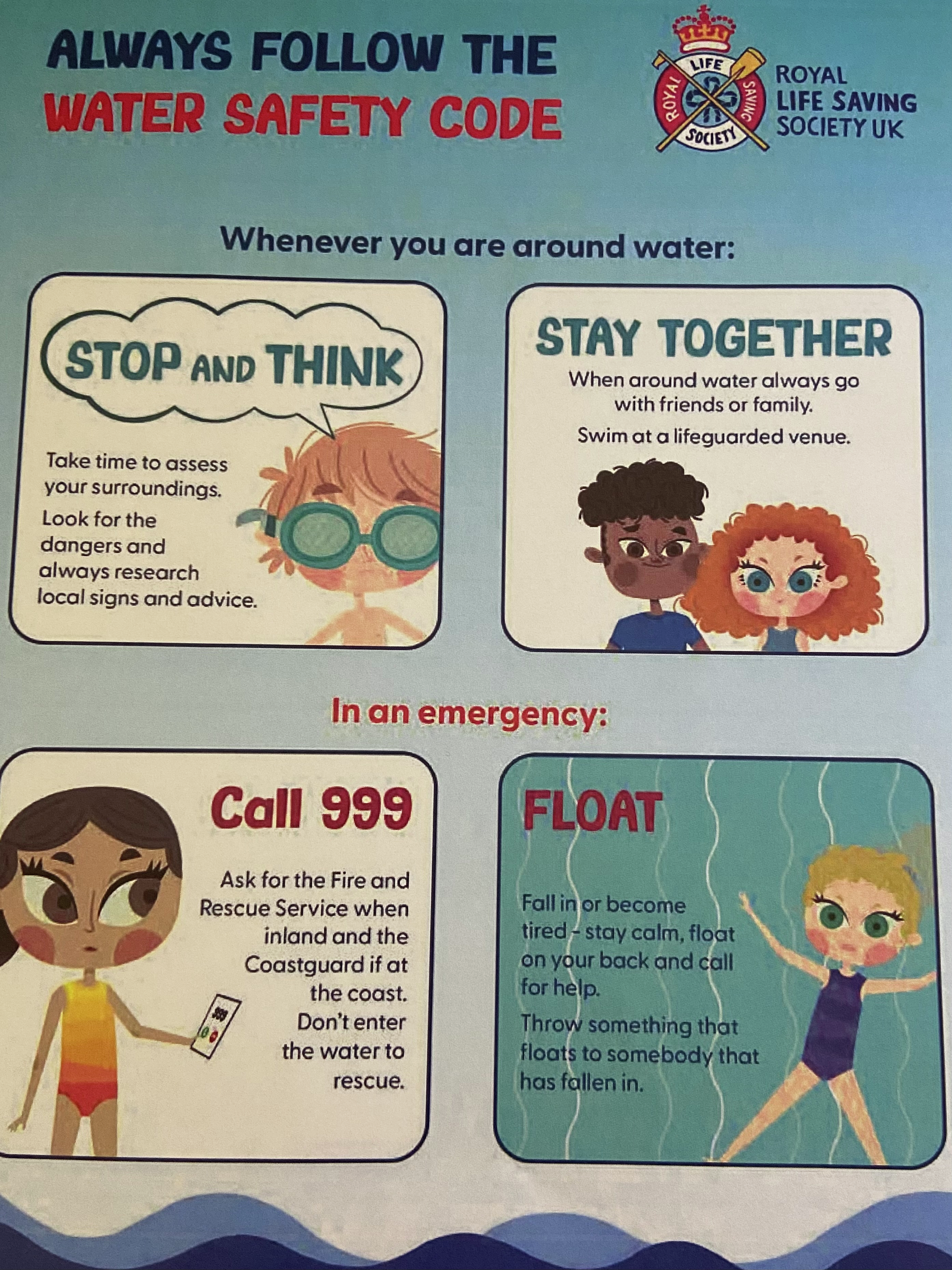 Summer Water Safety – make sure you keep safe at all times