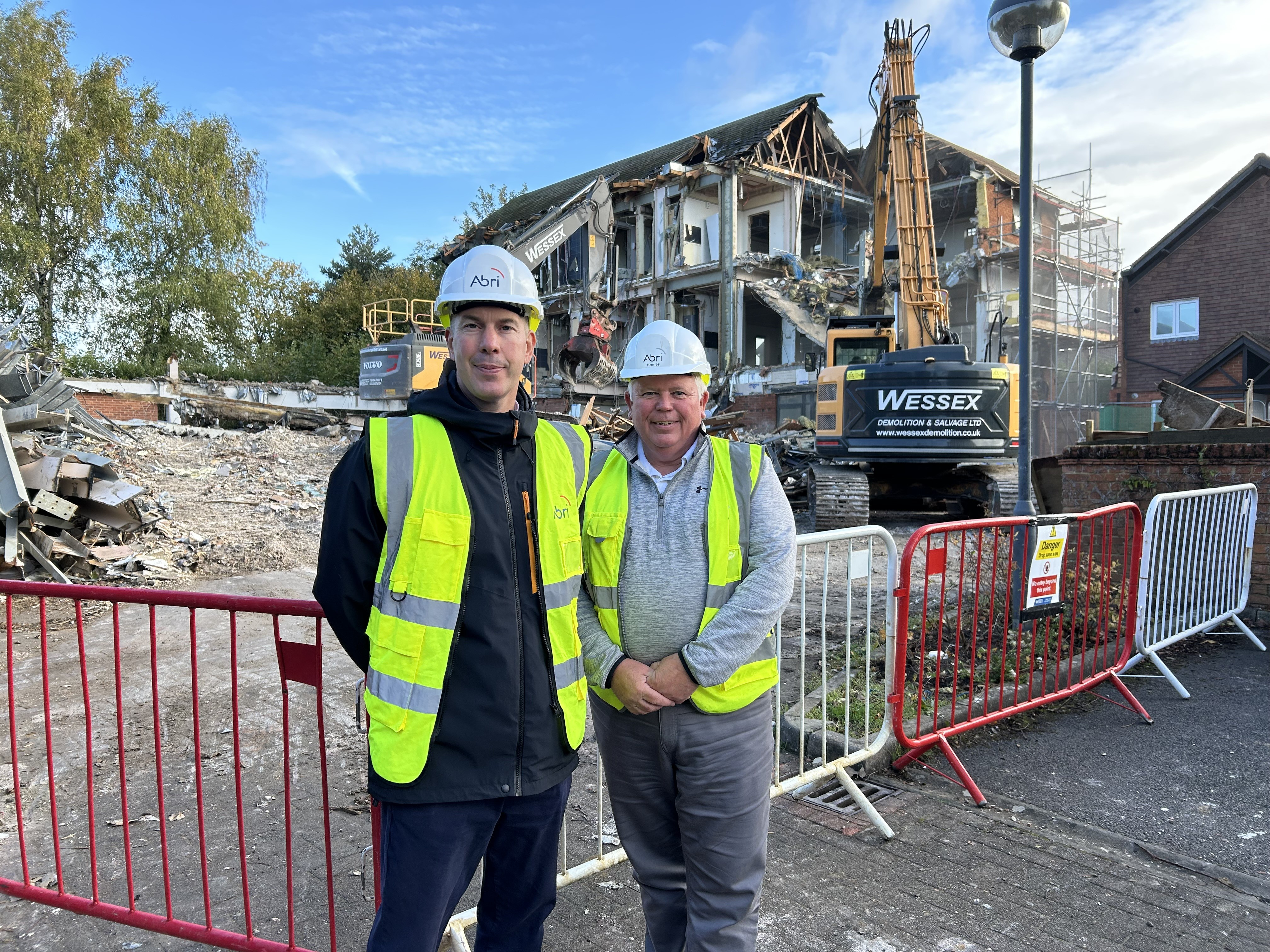 Demolition makes way for Ryves Court, 21 flats on The Spain