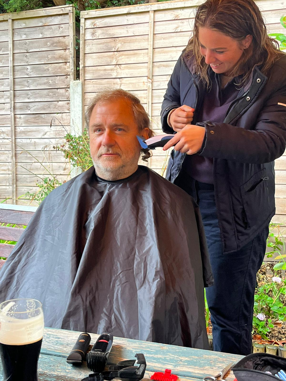 Robin’s big shave for Cancer Research