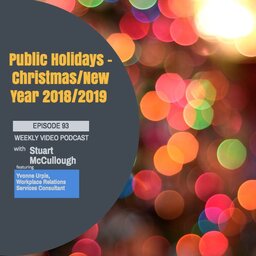 Episode 93 - Public Holidays – Christmas/New Year 2018/2019