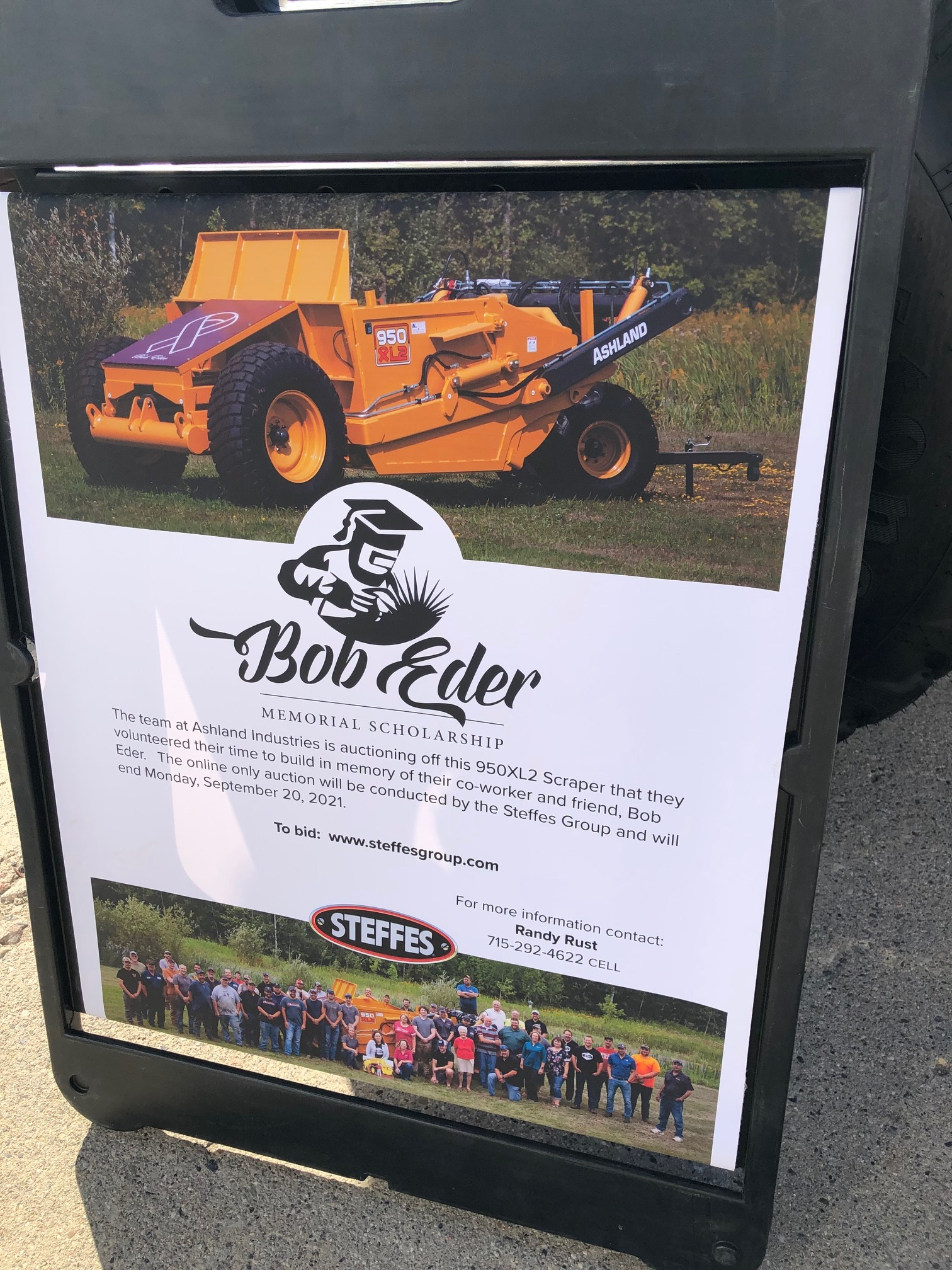 Big Iron:  Ashland Industries honors memory of Bob Eder with earthmover auction and scholarship