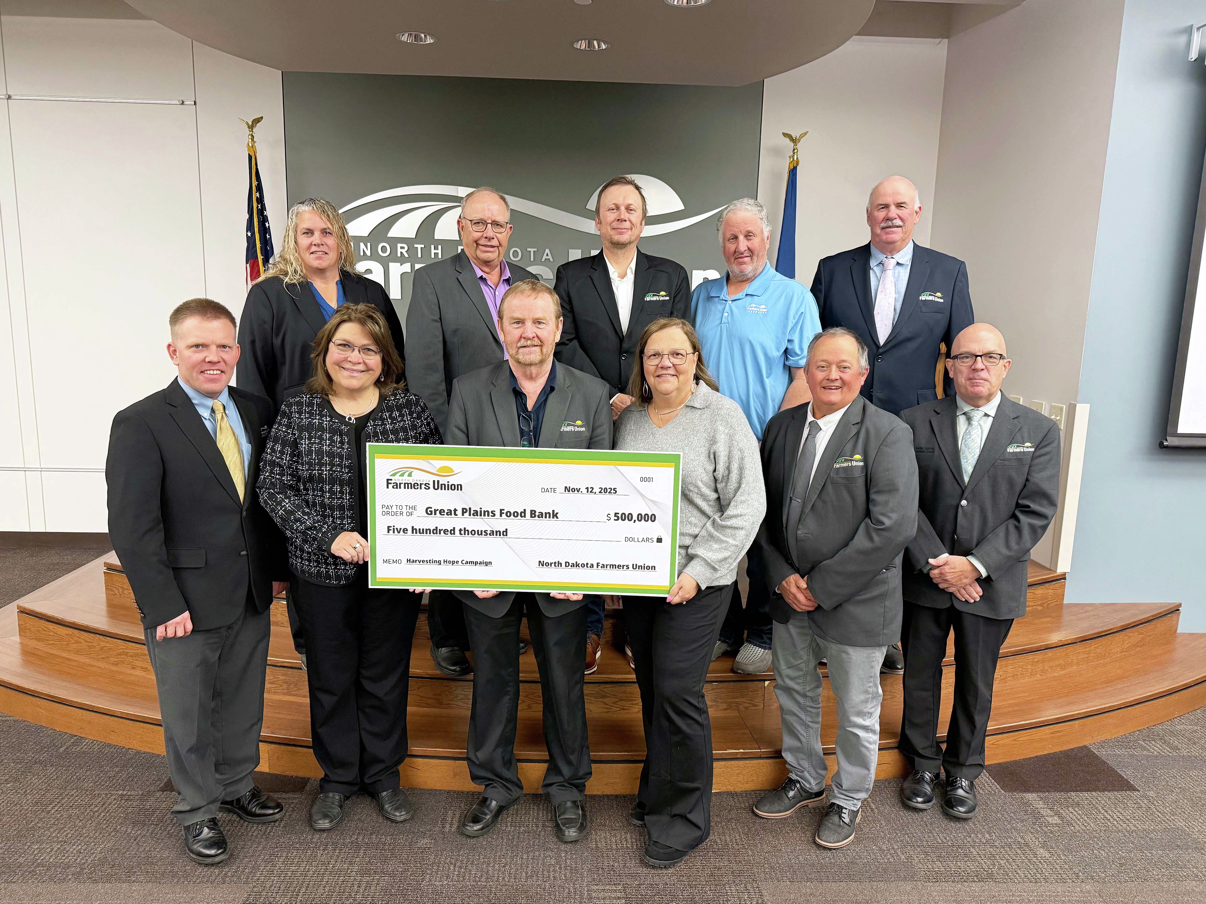 Mid-morning Ag News, November 14, 2025: Farmers Union donates half a million to Great Plains Food Bank
