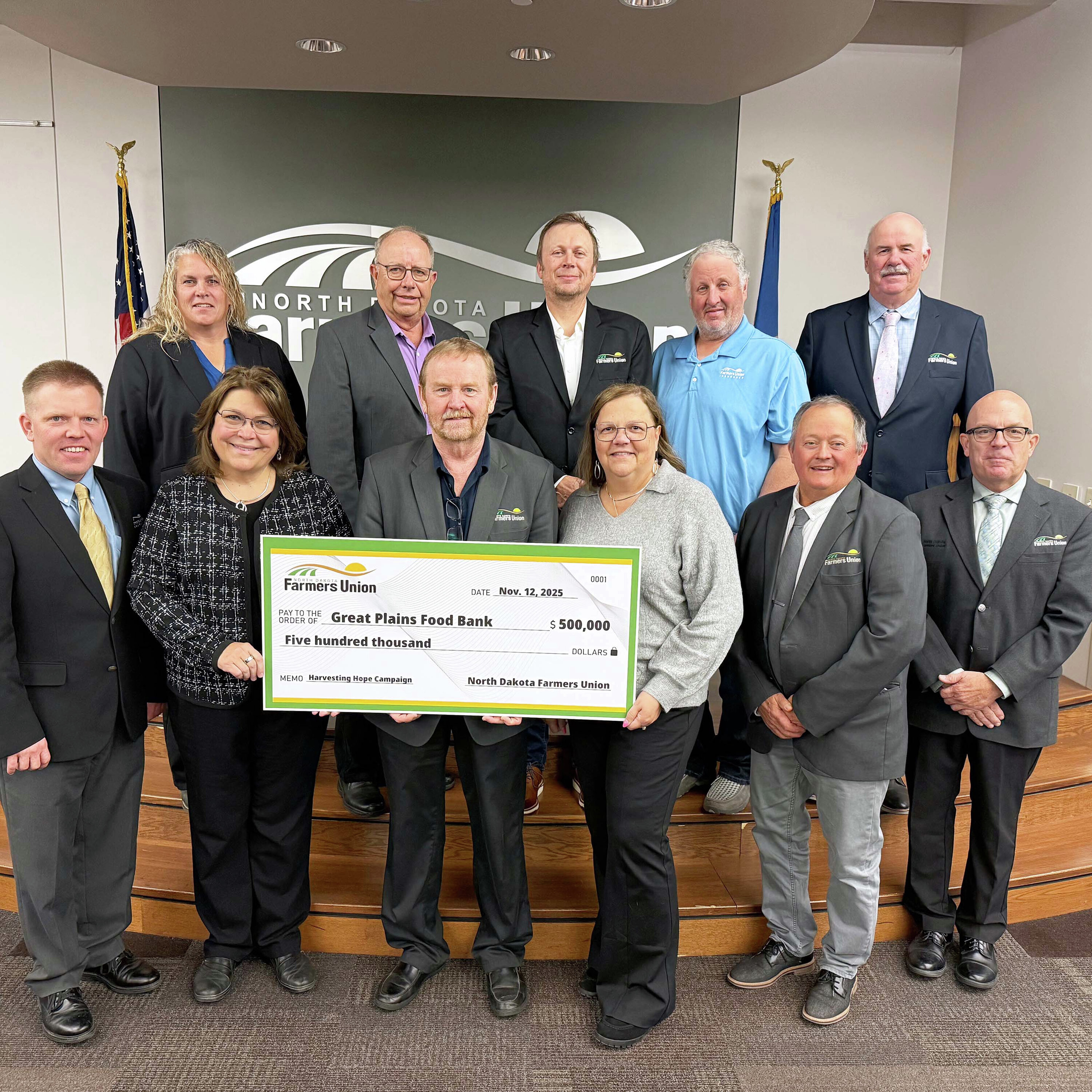 Mid-morning Ag News, November 14, 2025: Farmers Union donates half a million to Great Plains Food Bank Mid-morning Ag News, November 14, 2025: Farmers Union donates half a million to Great Plains Food Bank