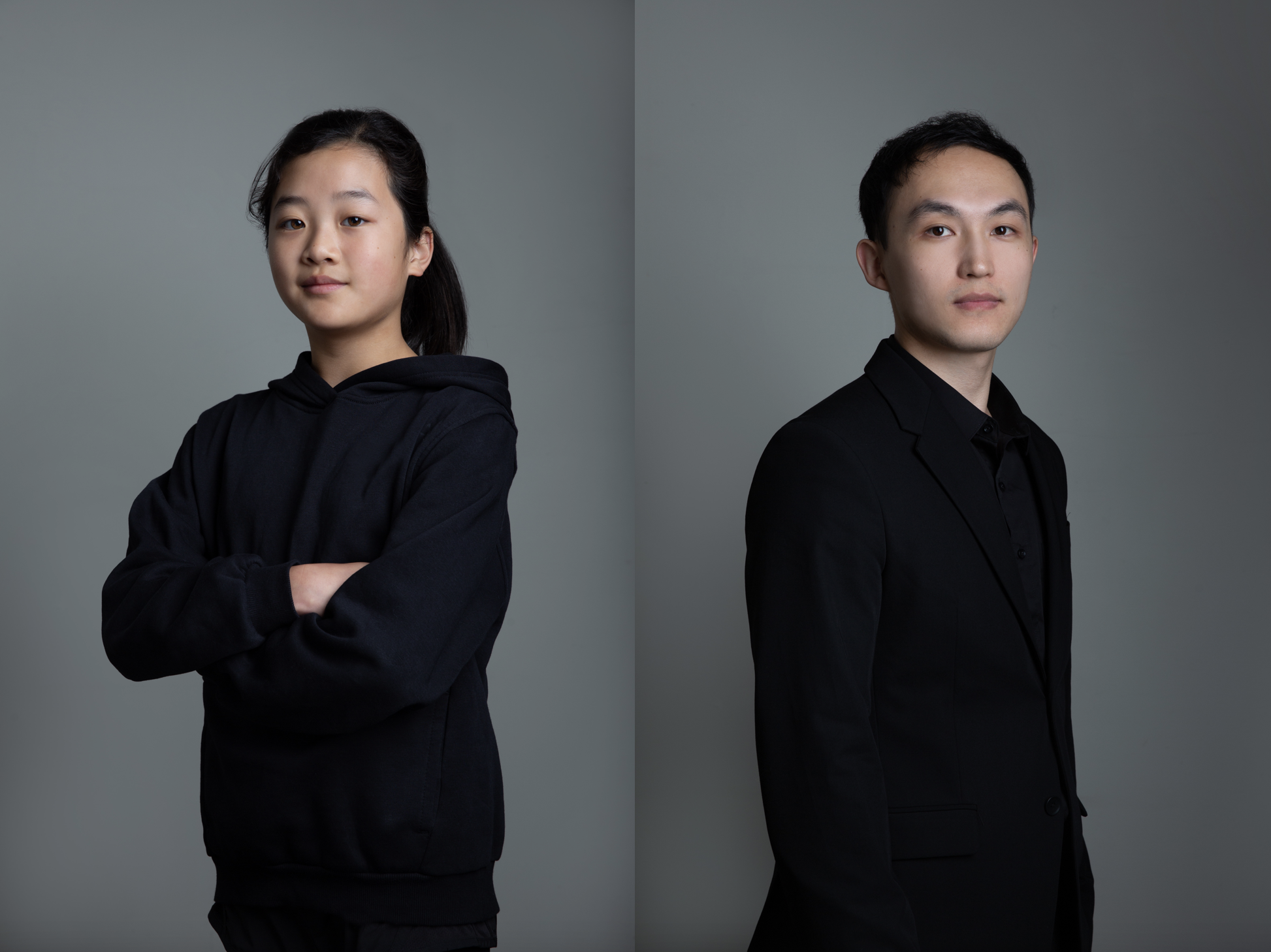 Violinist Paige Wu and pianist Luke Zhang
