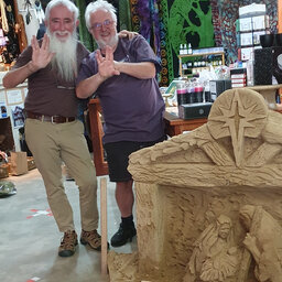 Jim McCauley - sand sculptor and traveller