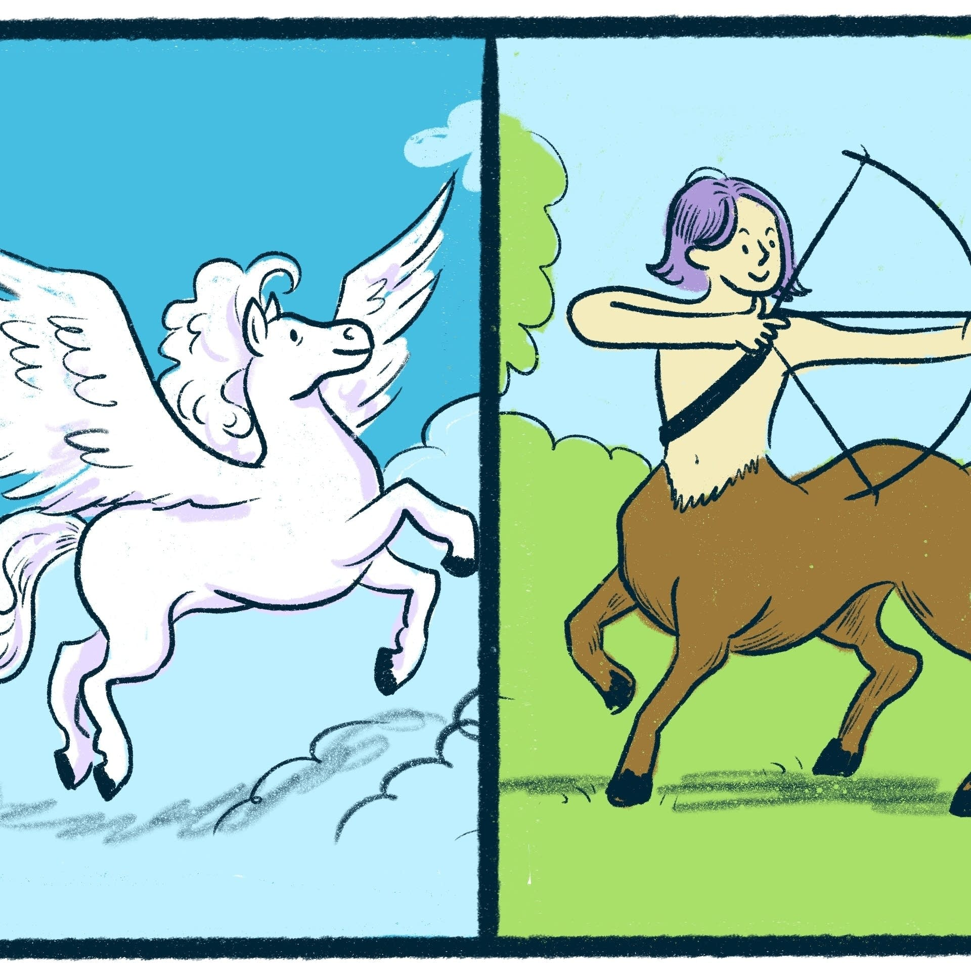 Pegasus vs. Centaur: a mythological debate