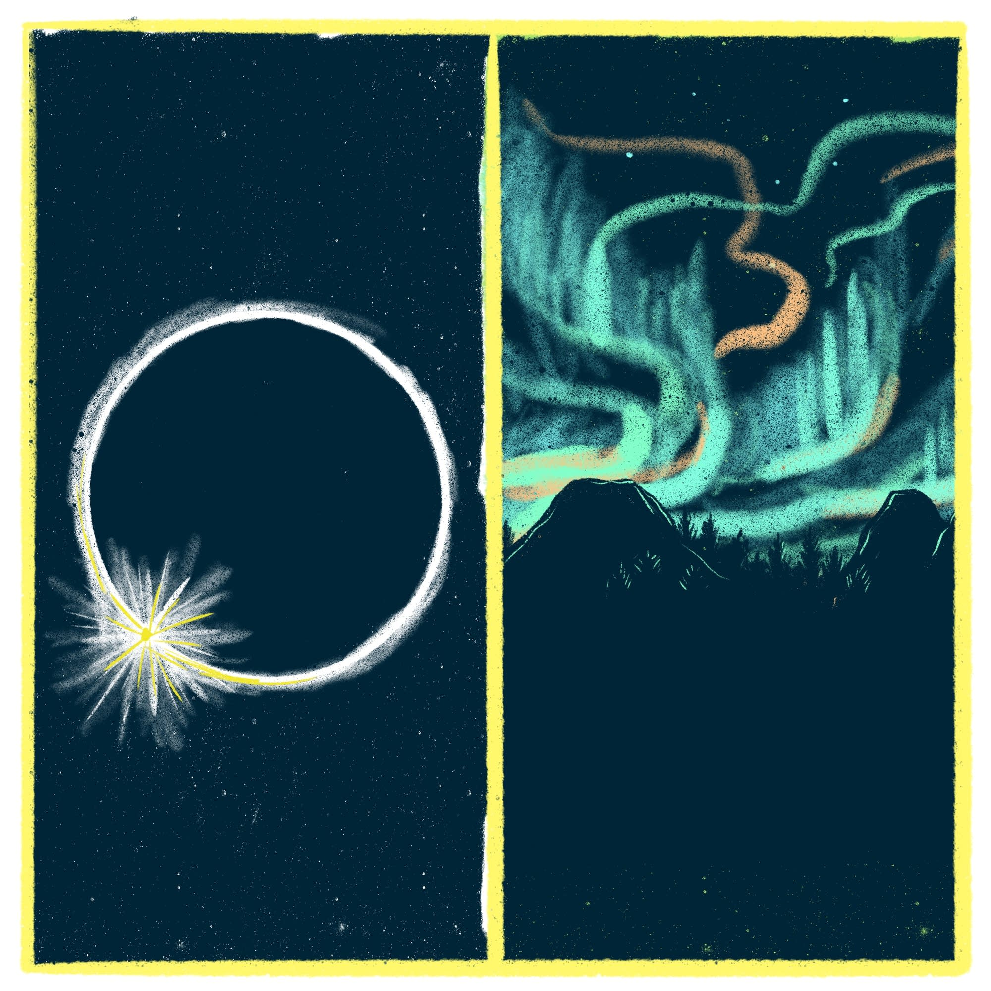 Eclipses vs. Aurora Borealis: a celestial debate