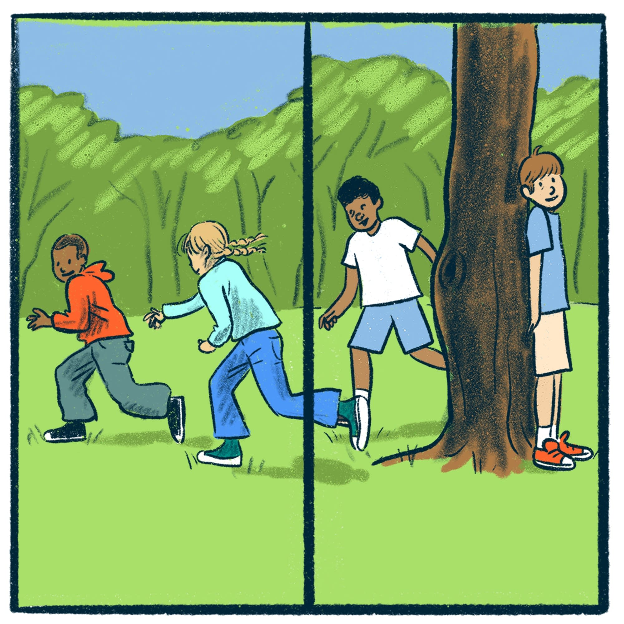 Tag vs. Hide and Seek: an exhilarating debate