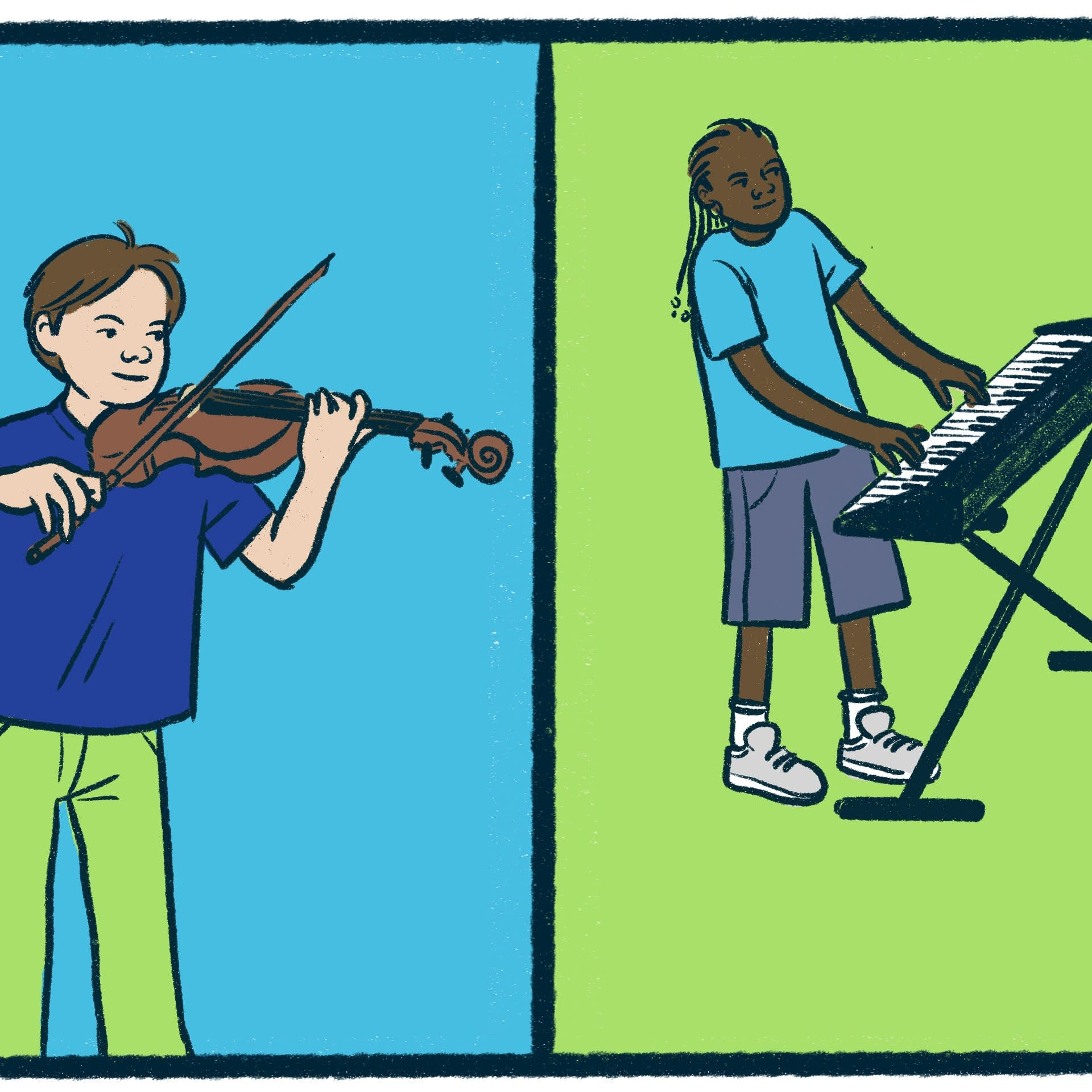 Viola vs. Keyboard: a musical debate