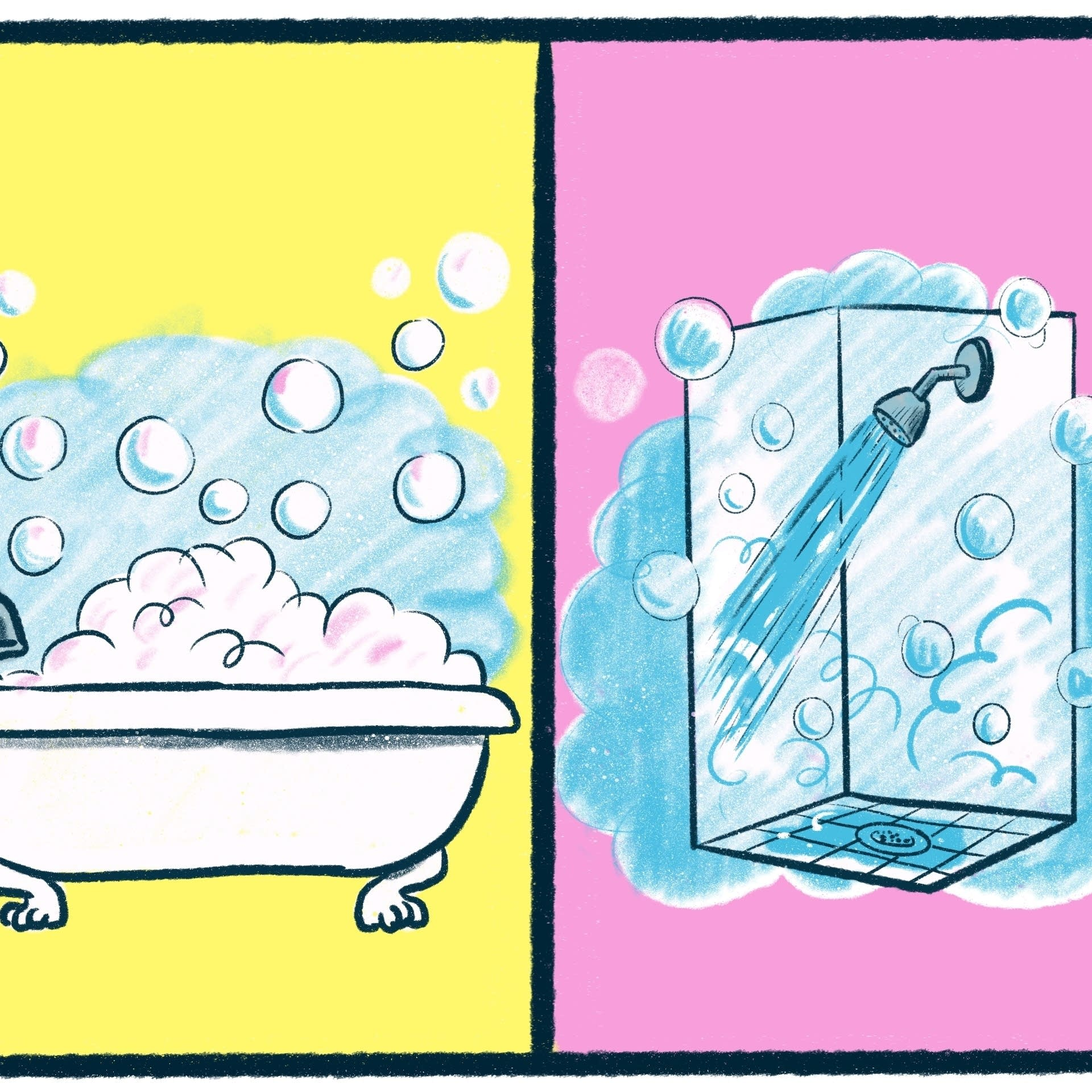 Baths vs. Showers: A bubbly debate