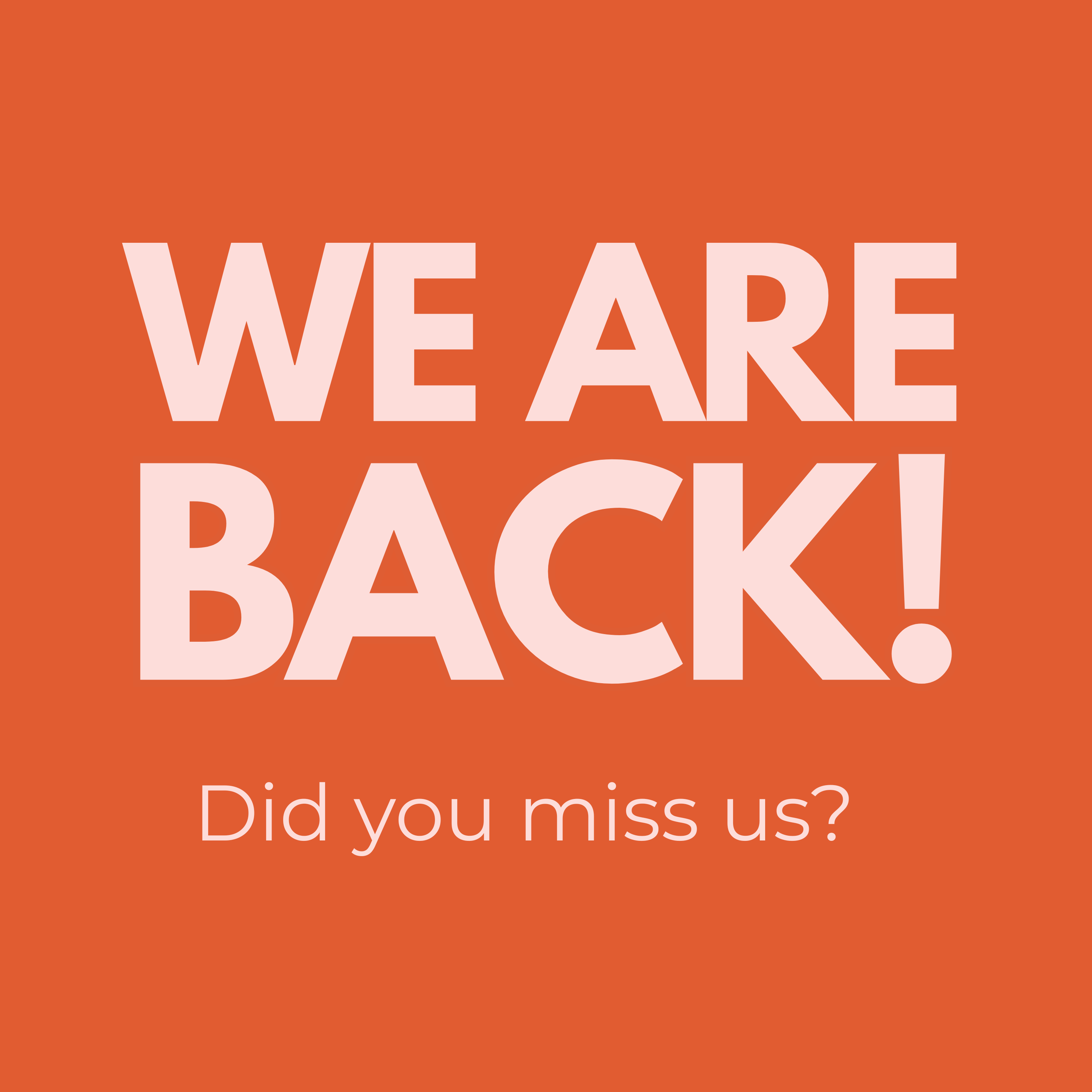 WE ARE BACK BABY!!!!