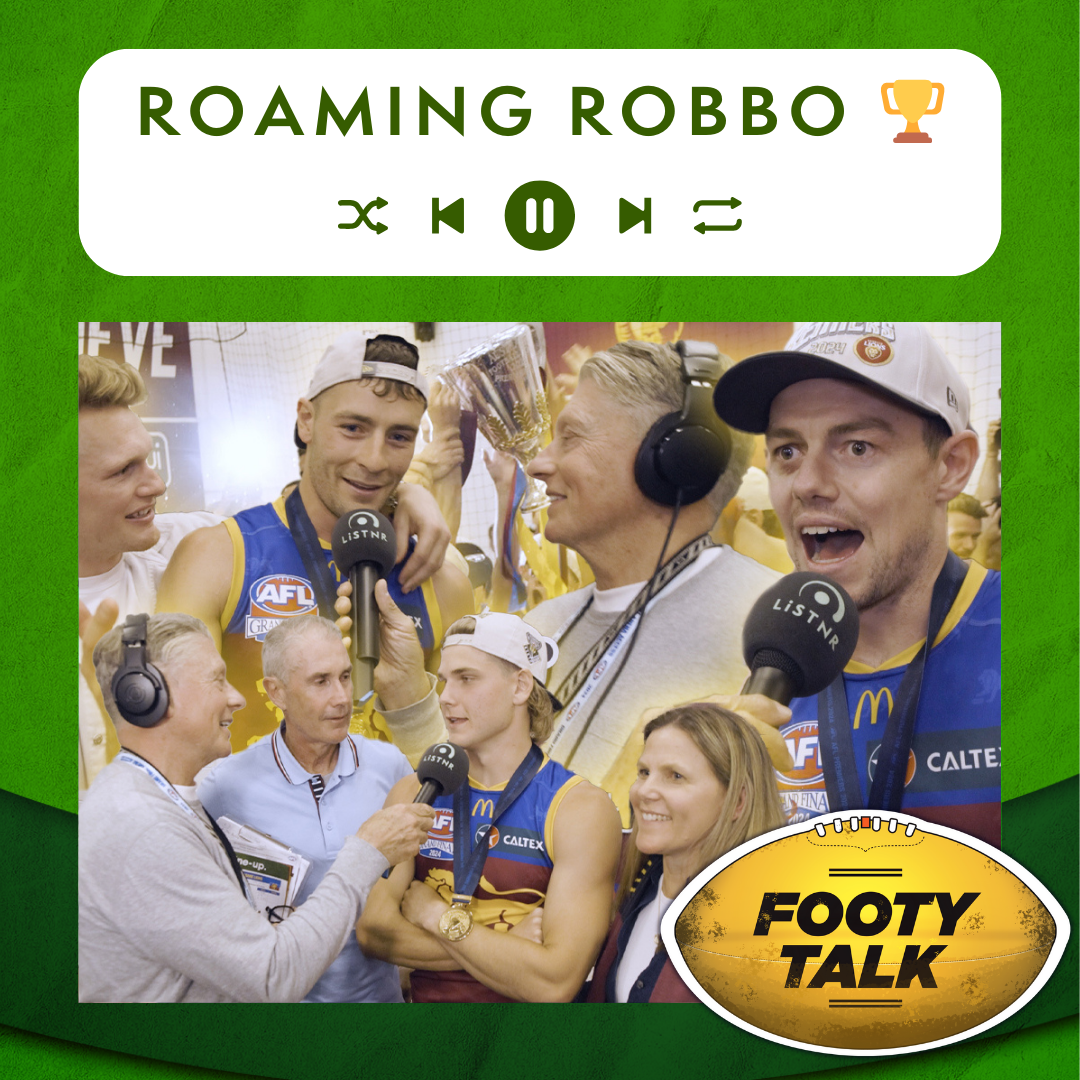 PART 1 | Roaming Robbo in the Brisbane Lions rooms post Grand Final! 🦁🏆