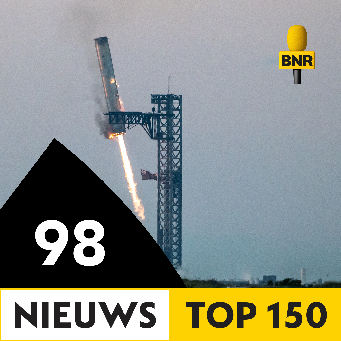98. SpaceX slaagt in opvangen draagraket na lancering episode artwork