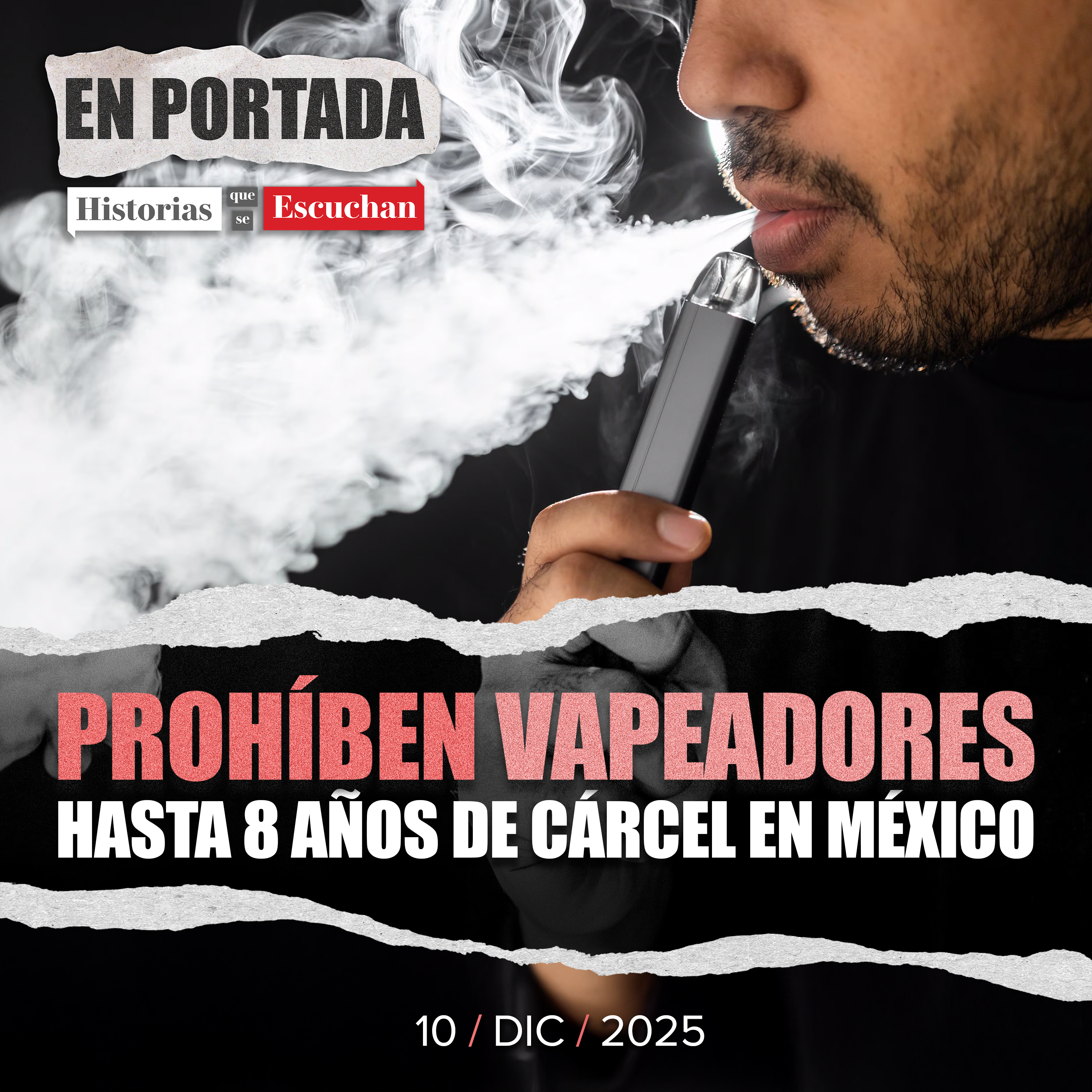 Avanza prohibición de vapeadores con penas de hasta 8 años de prisión
