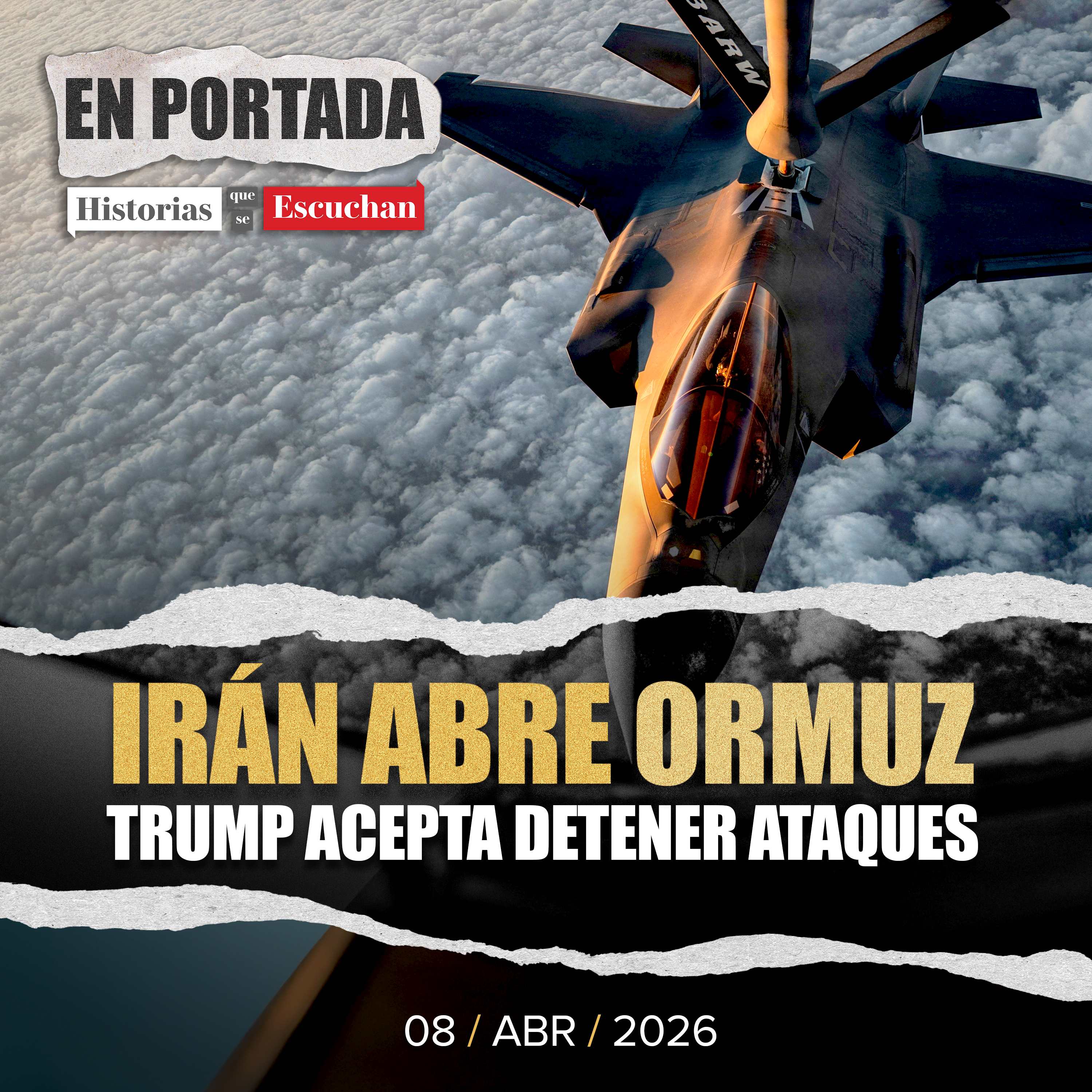 EU e Irán acuerdan alto al fuego por dos semanas; se reabrirá Estrecho de Ormuz