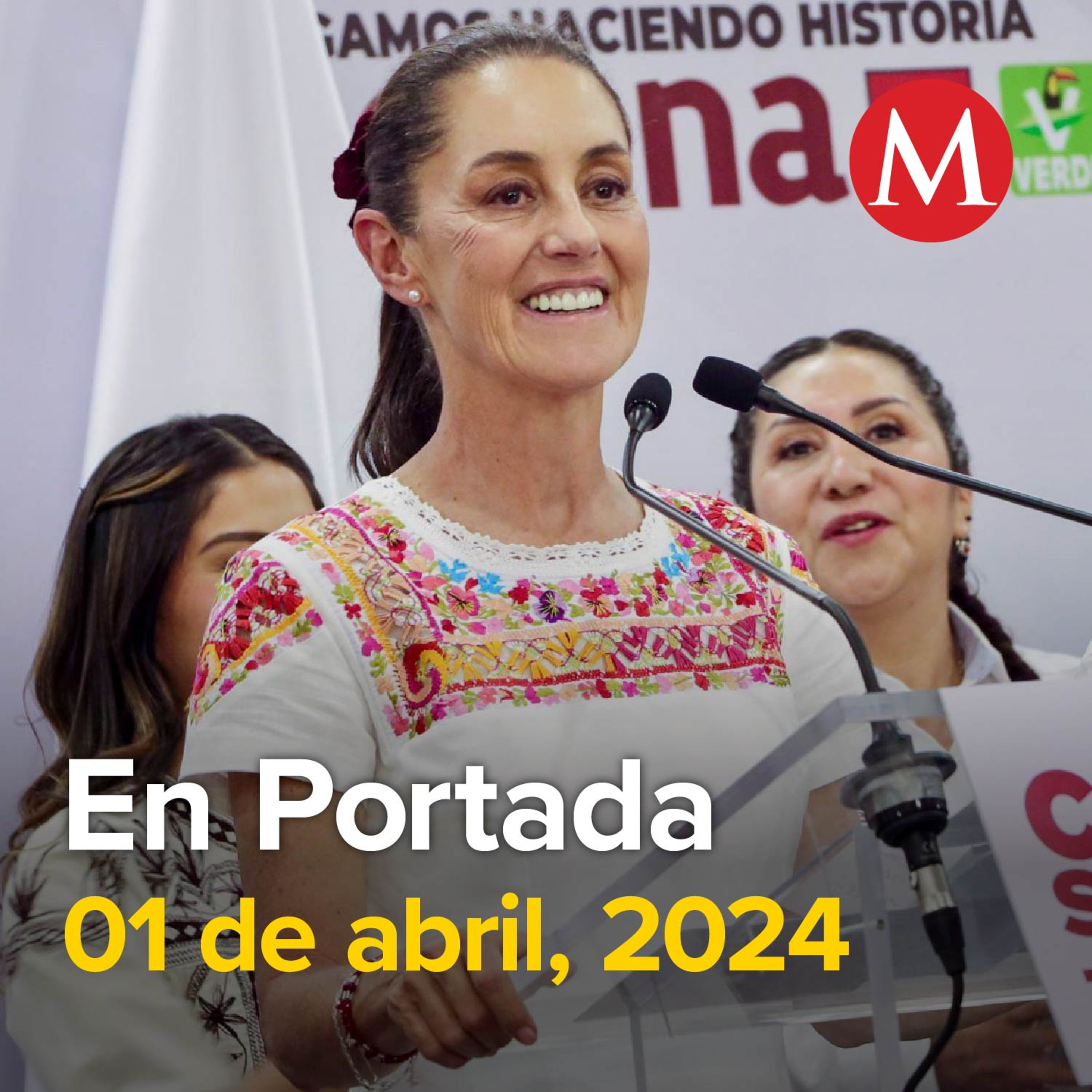 01-abril-2024. "Ya no me pertenezco, ahora represento el futuro": Sheinbaum, Trump sobre propuesta migratoria de AMLO, Asesinan a 'El Güero Carmenta', presunto líder de La Unión Tepito.