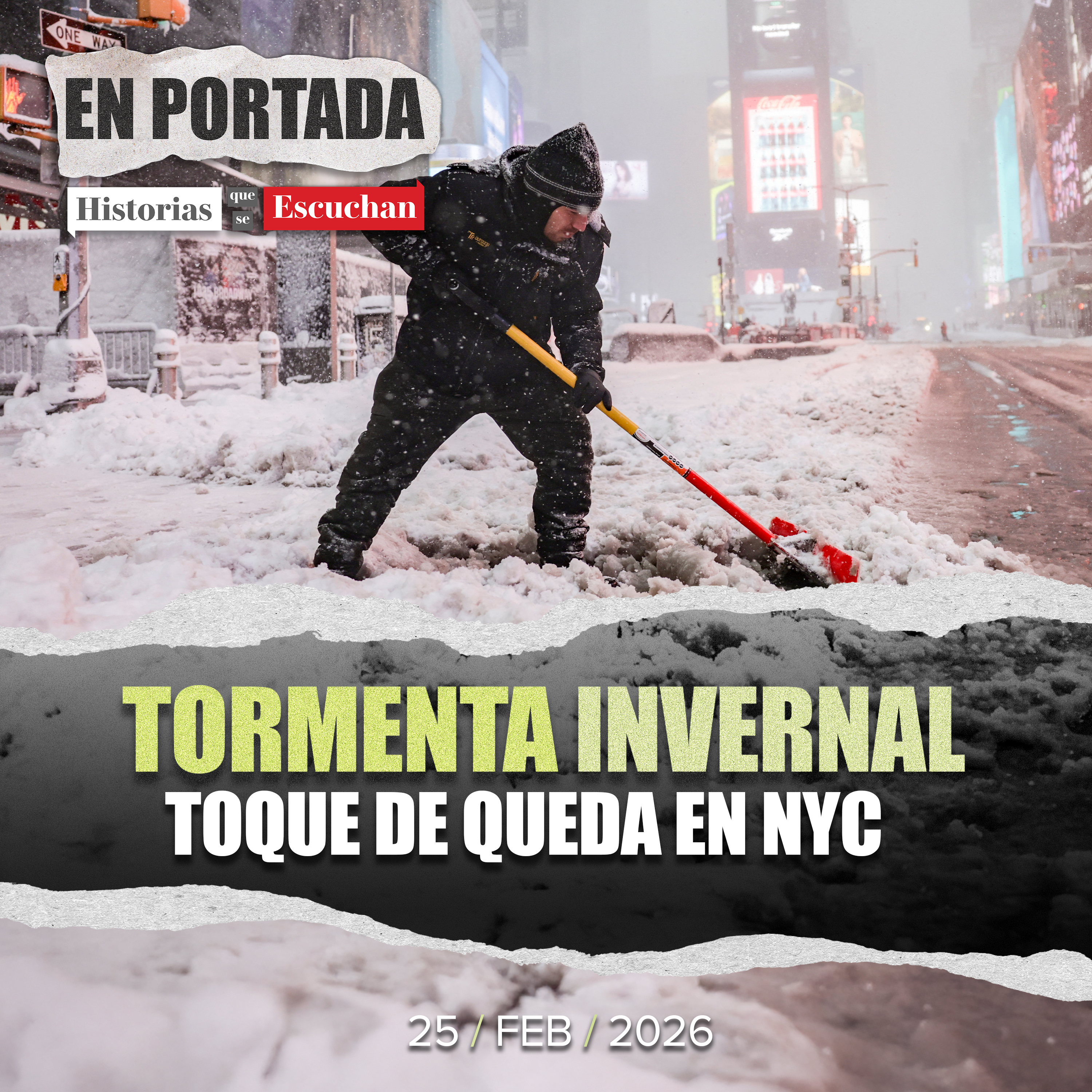 Nueva York vive su mayor tormenta invernal de la década