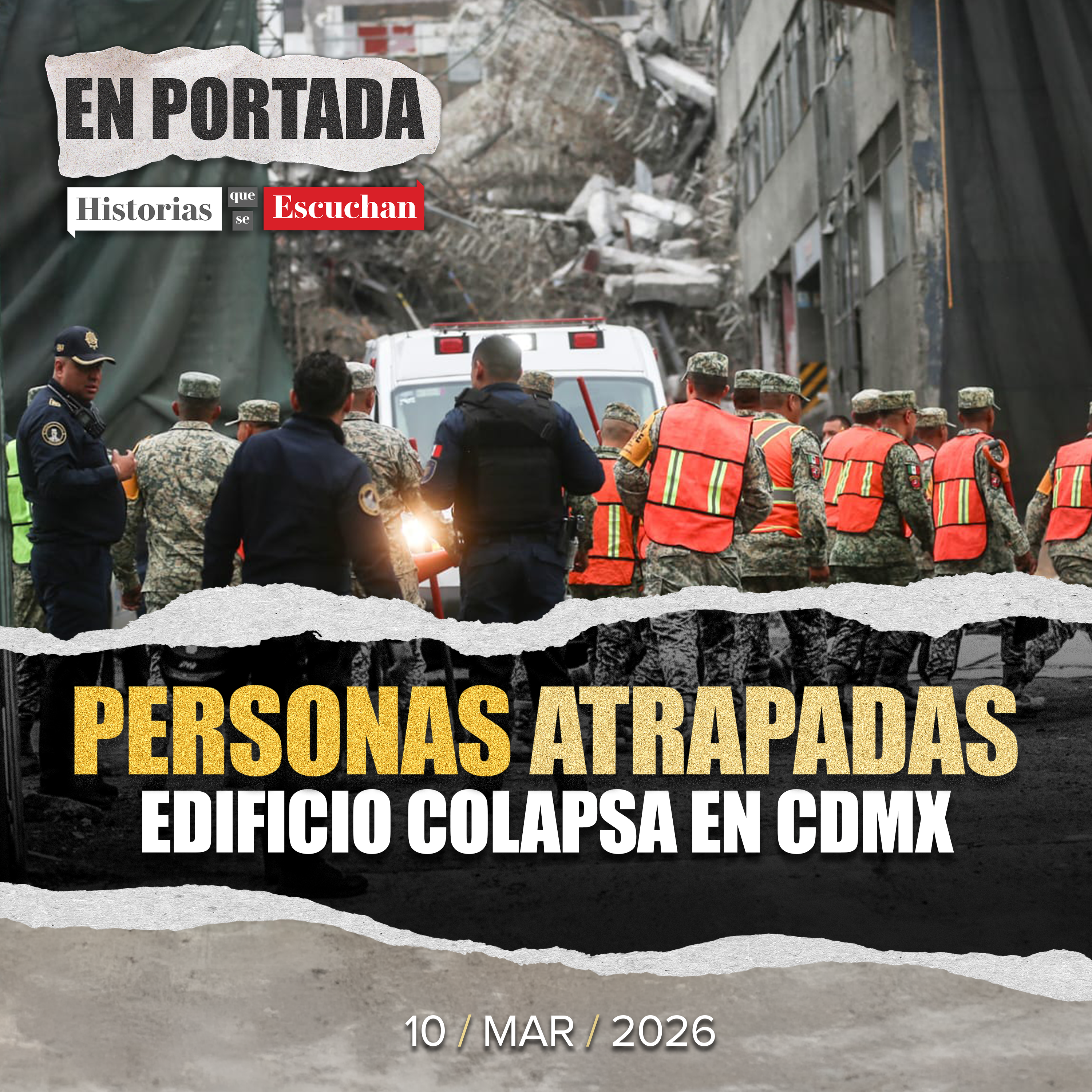 Colapsa edificio en demolición en CDMX; habrían obreros atrapados