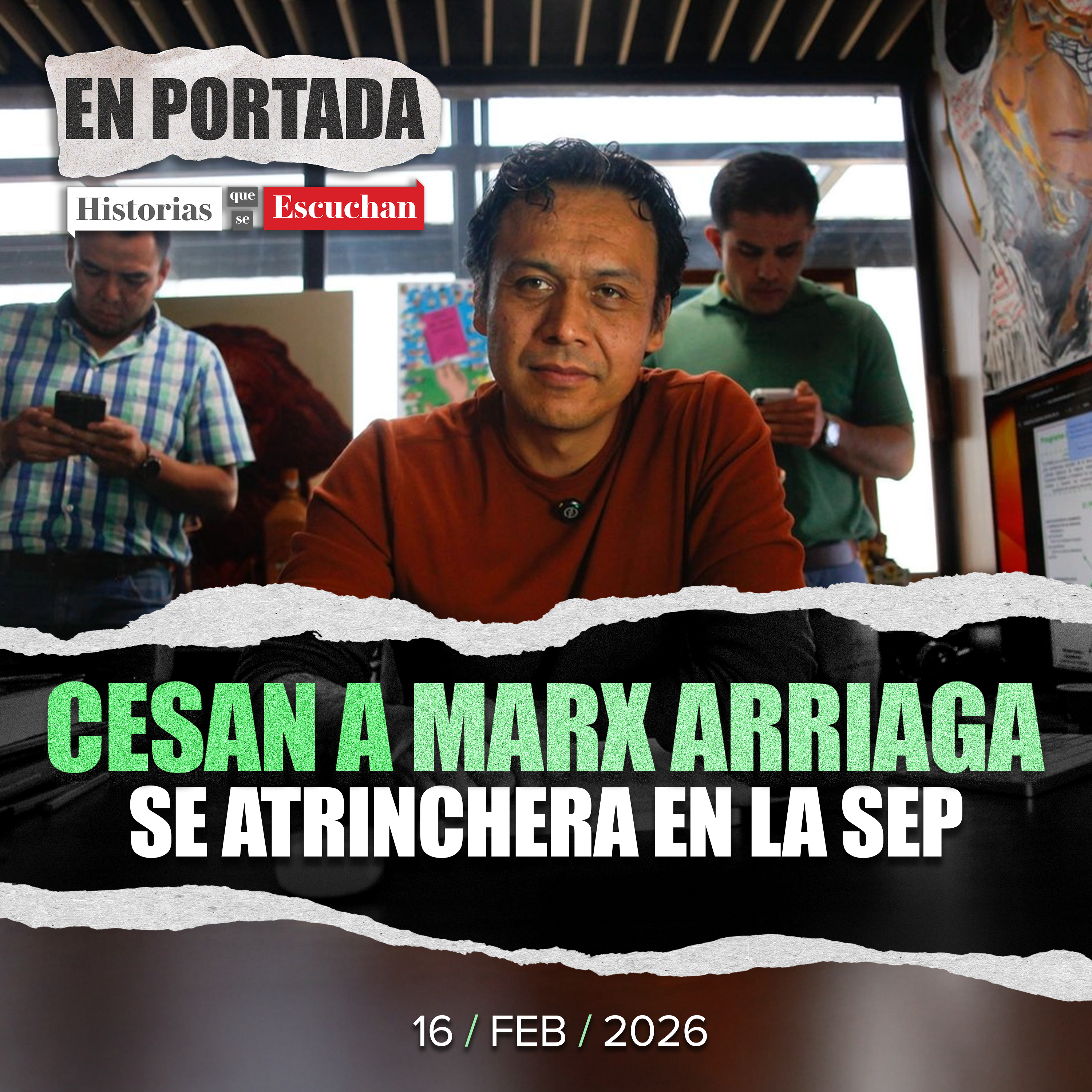 Marx Arriaga se atrinchera en oficinas de la SEP tras su destitución