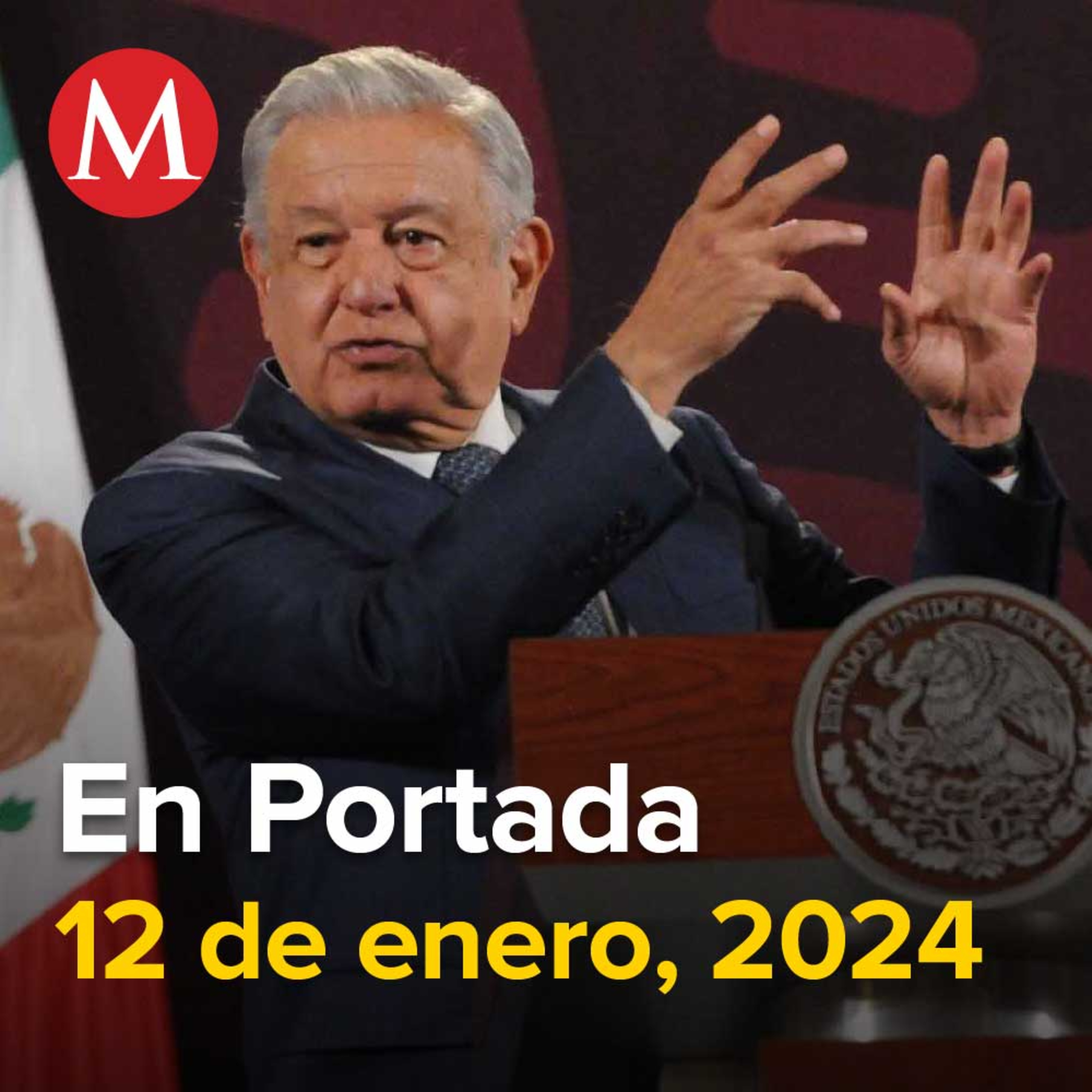 12-enero-2024. AMLO ve mano negra en liberación de 'El Transformer', Madre de Orion el rehén mexicano de Hamás, solicita el cese al fuego en Gaza, Morena presenta segundo bloque de precandidaturas.