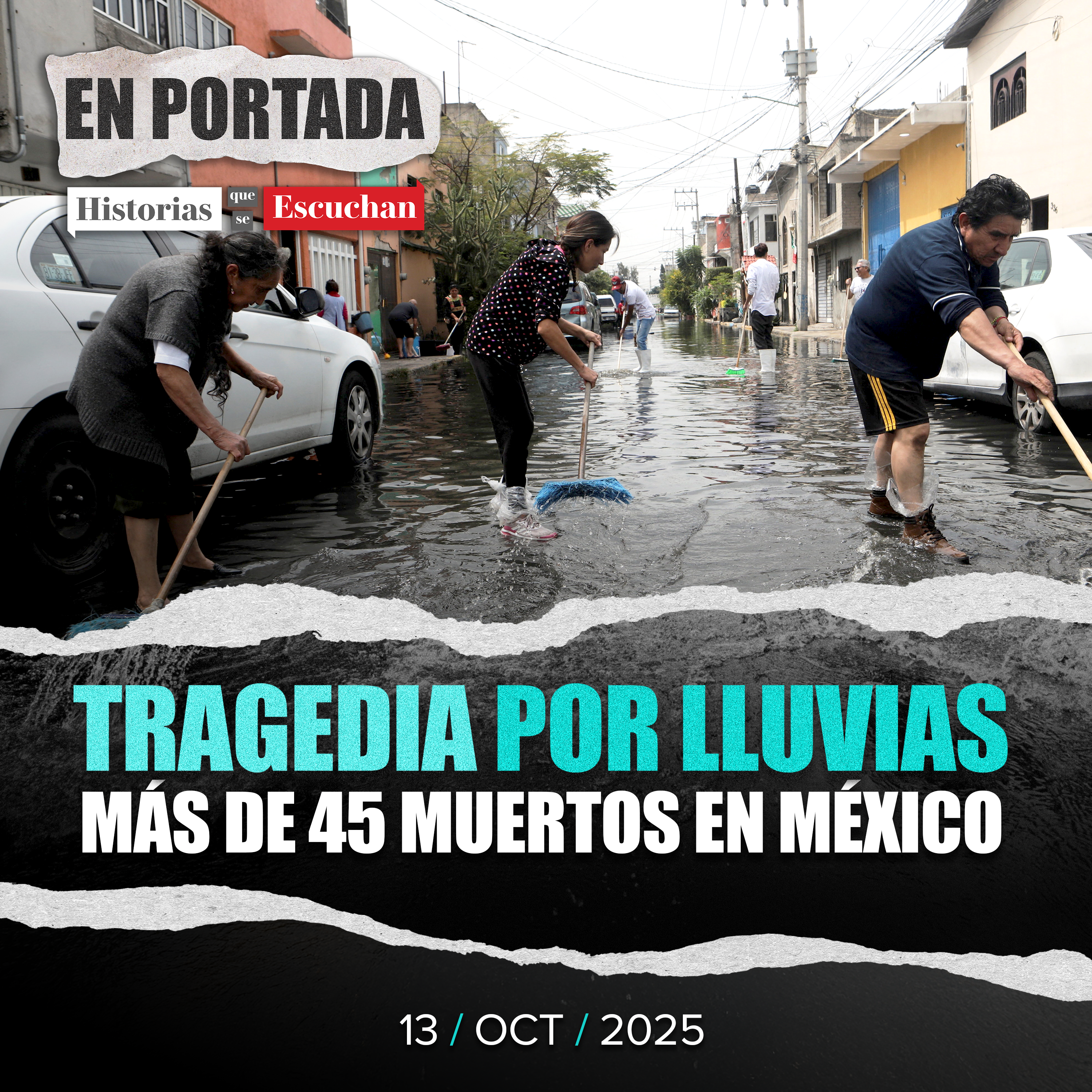 Catástrofe por lluvias en cinco estados deja miles de damnificados; Sheinbaum supervisa apoyo integral