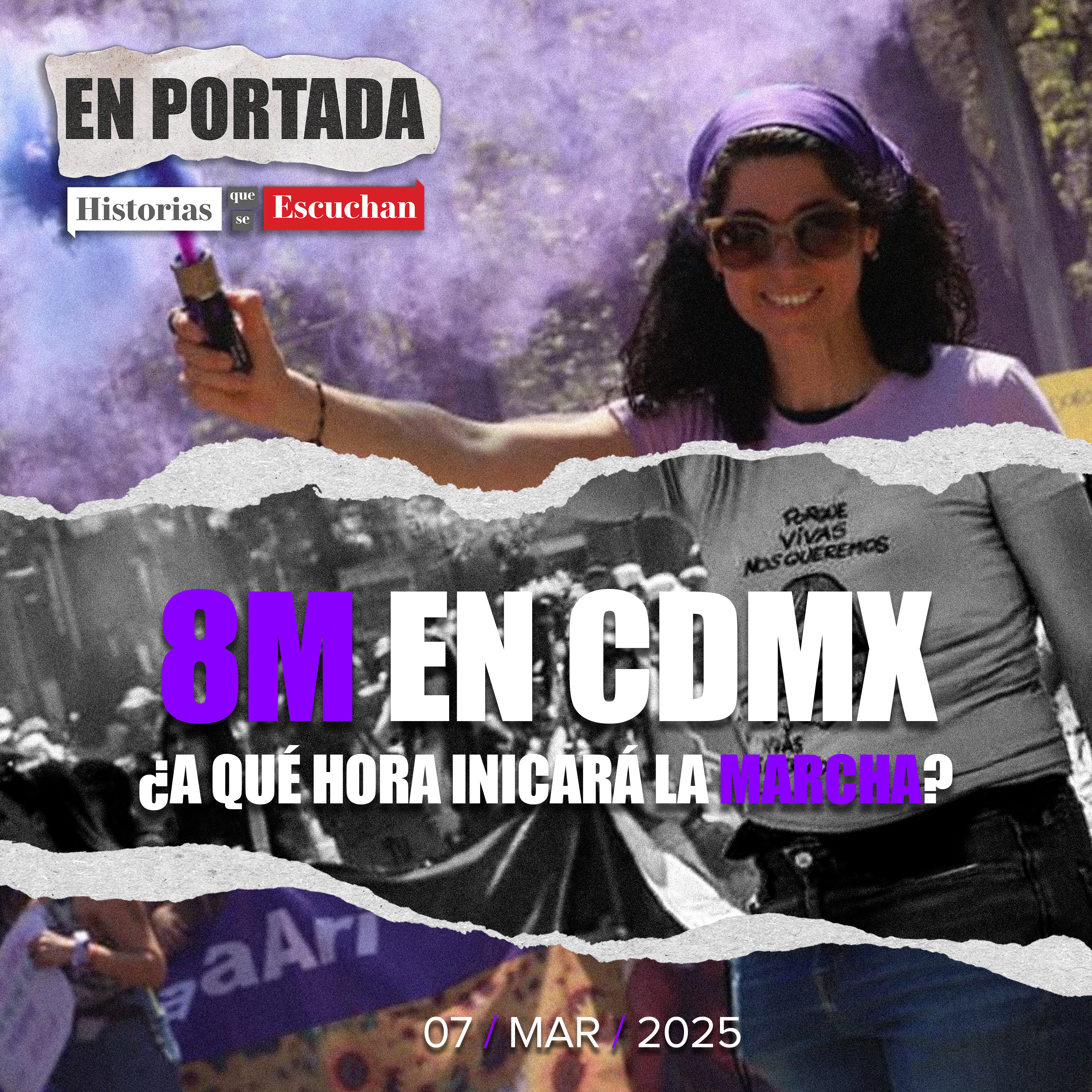 Marcha del 8M en CdMx 2025, Detienen a "amiga" de Valentina Gilabert por presunta complicidad con Marianne, El Papa manda audio para agradecer muestras de afecto.