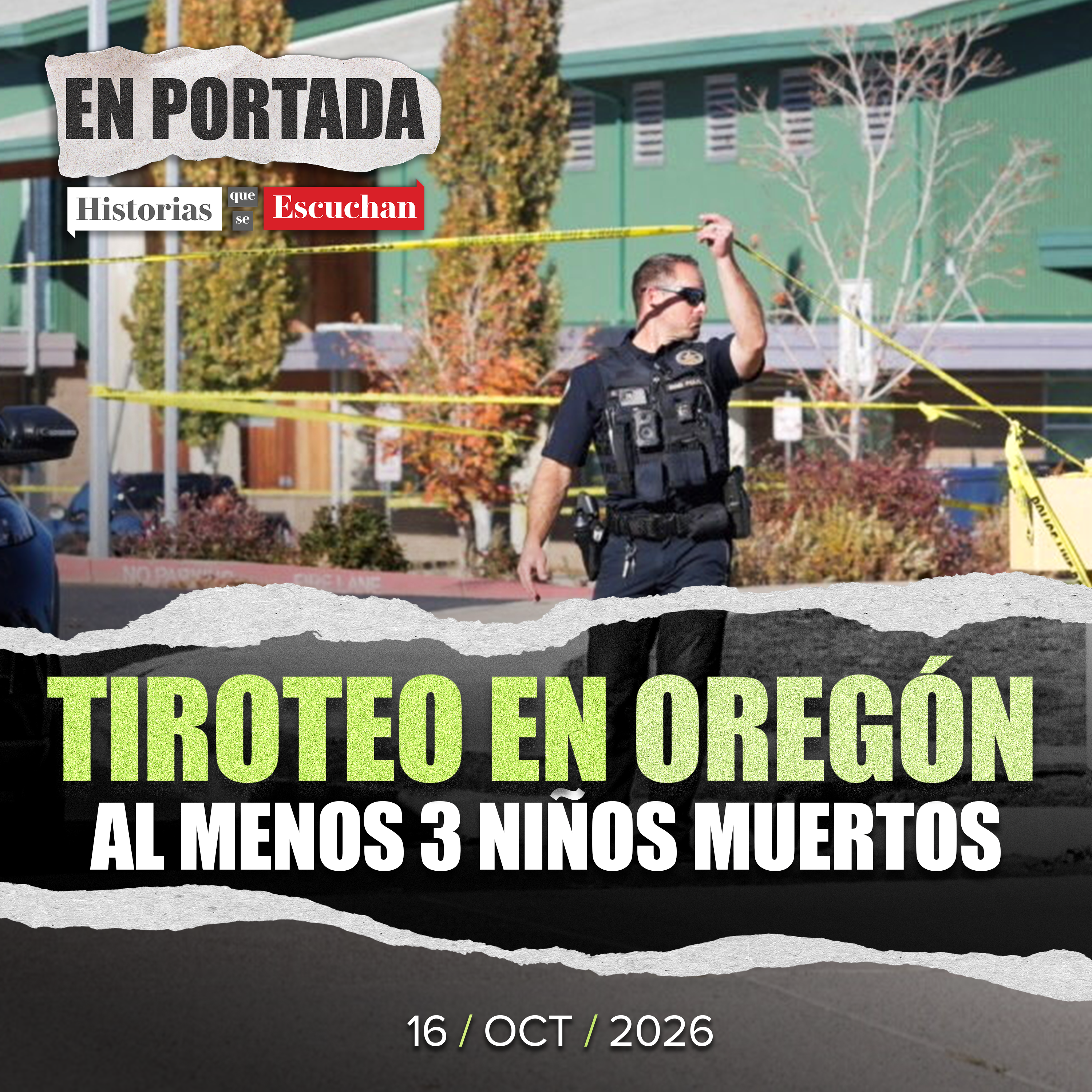 Mueren 3 niños y una maestra en tiroteo en primaria de Oregón; un ciudadano abatió al atacante episode artwork