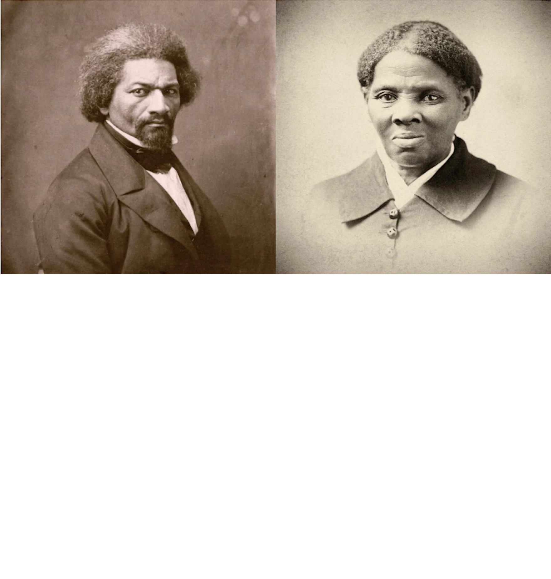 Icons of freedom: Harriet Tubman and Frederick Douglass