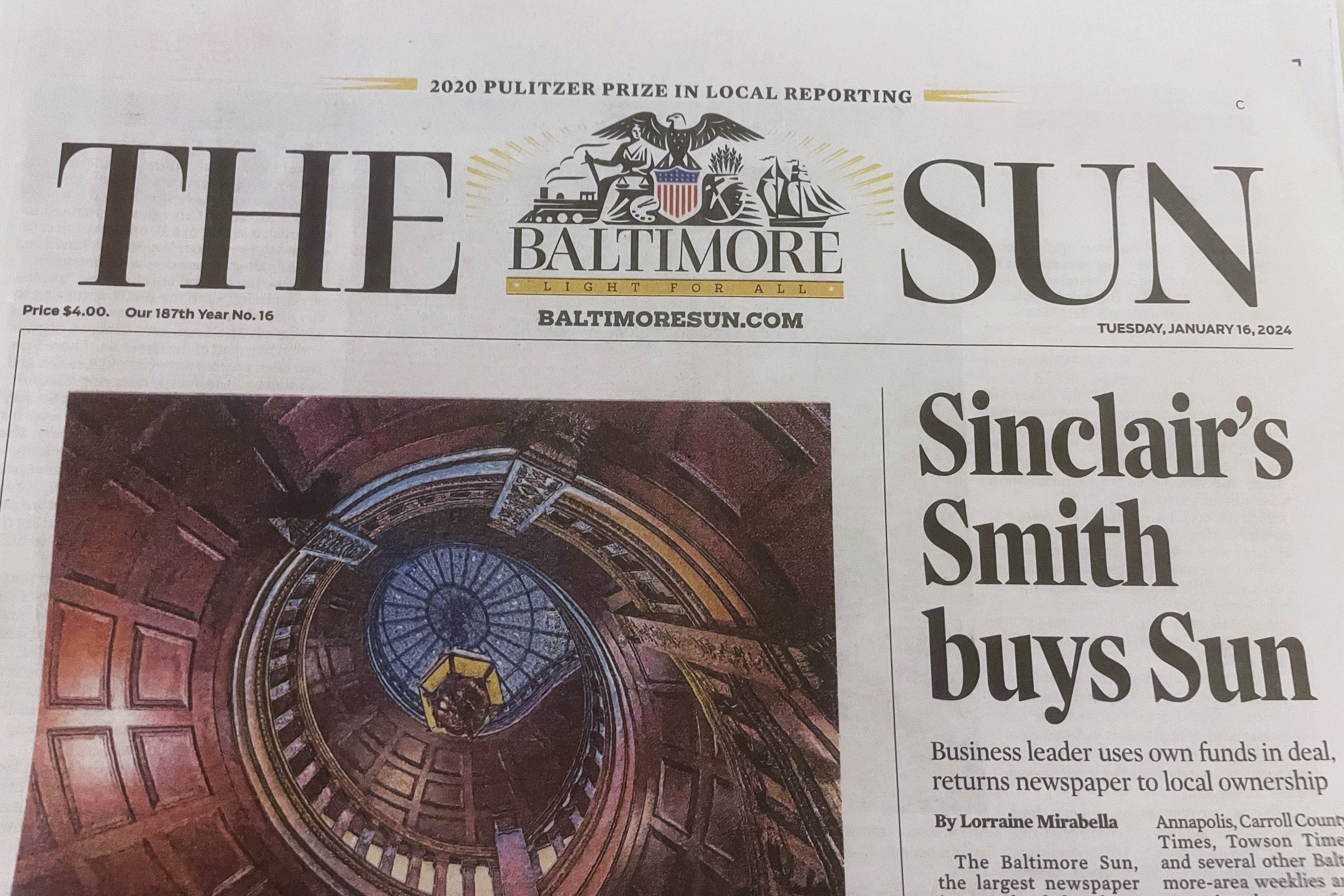 What does the sale of the Baltimore Sun mean for local journalism?