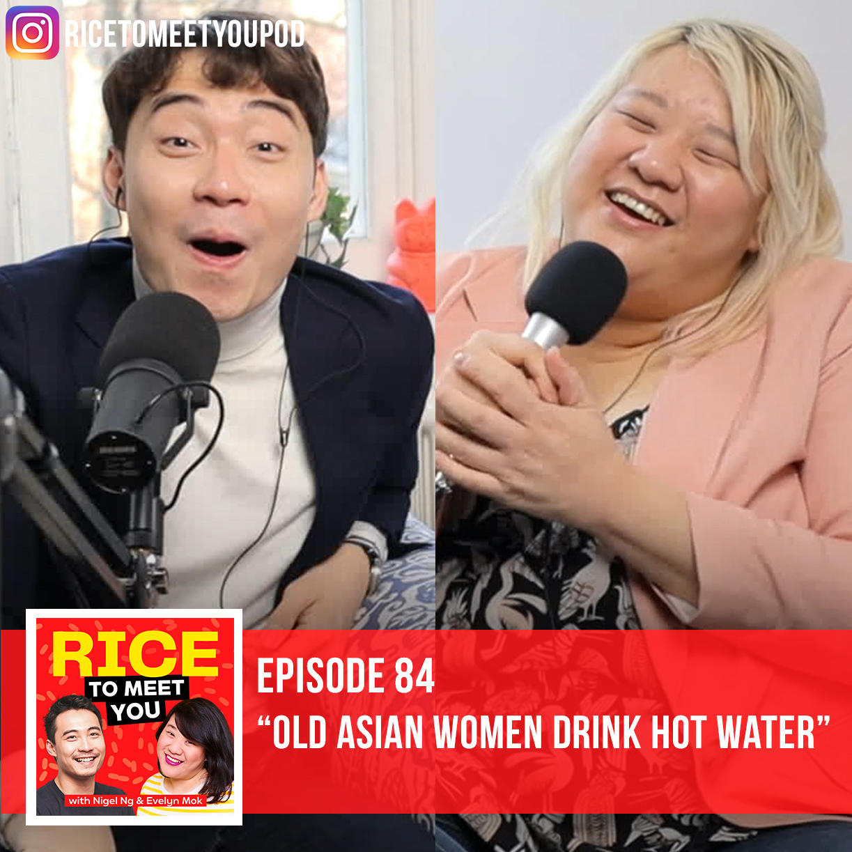 84: Old Asian Women Drink Hot Water