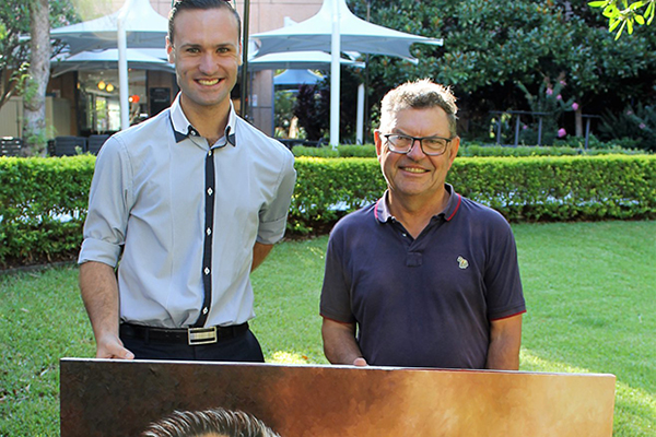 Steve Price painted for Archibald Prize - Artist Christopher Malouf
