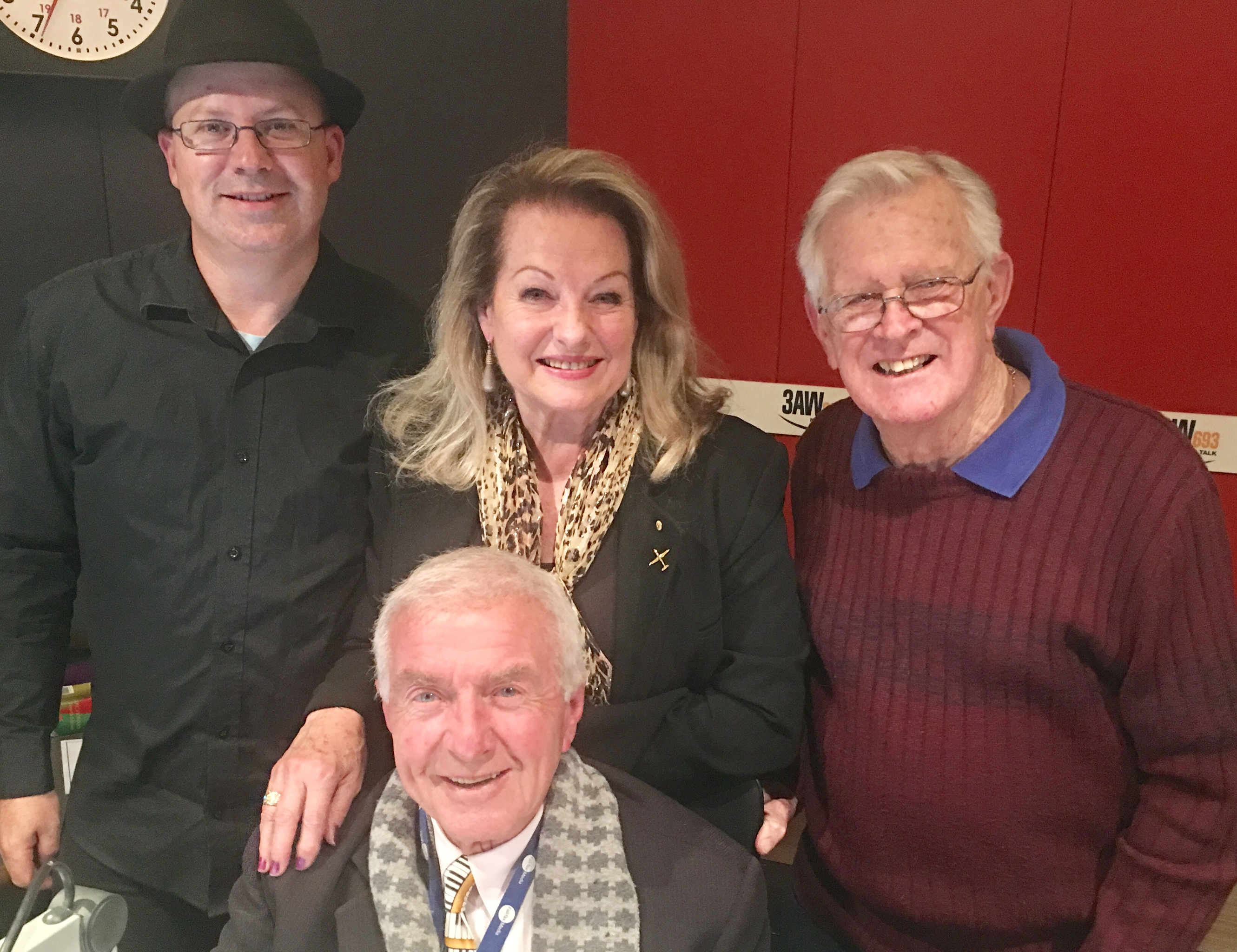20170521 2216 3AW Roy Hampson and Annette Allison with Philip Brady and Simon Owens