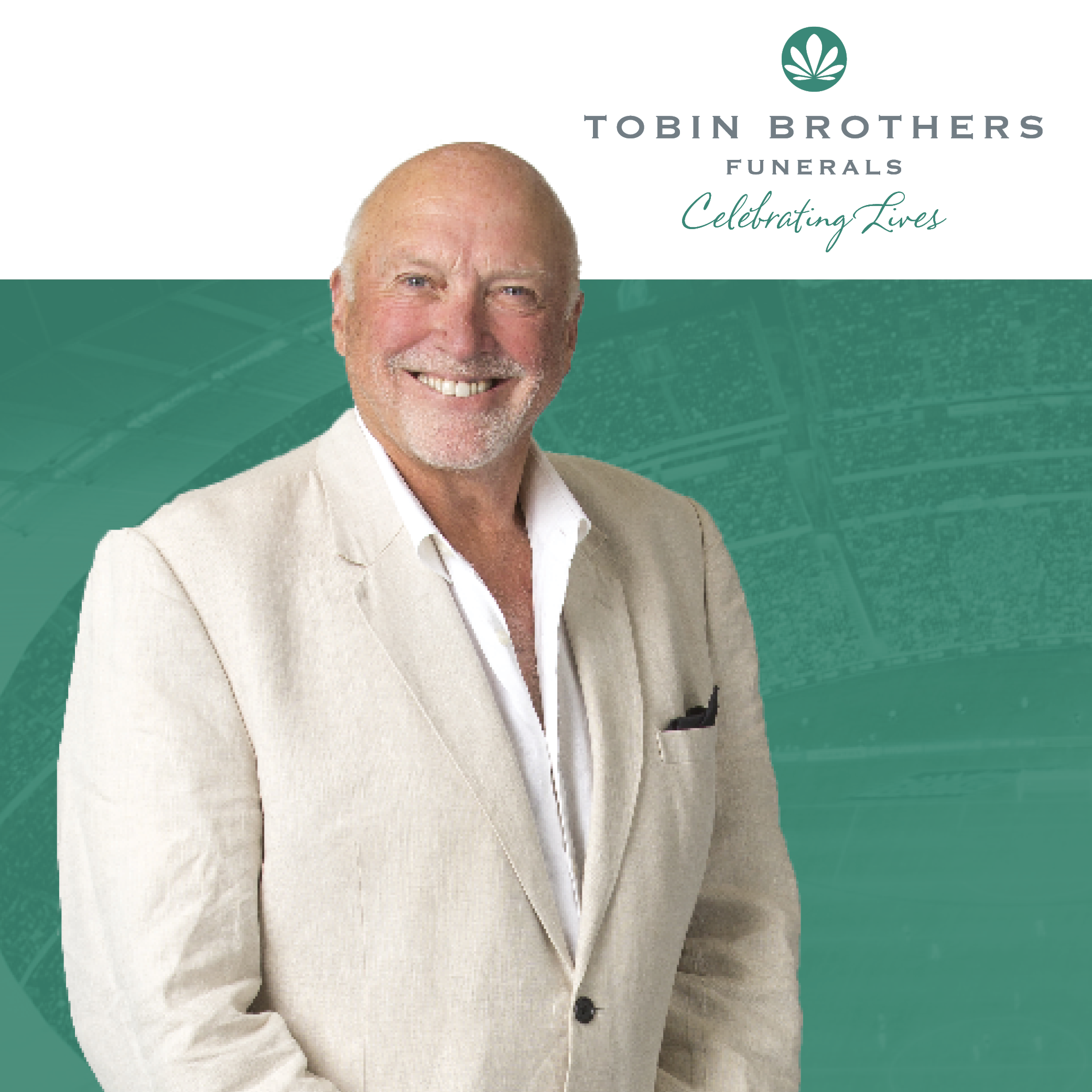 Rex Hunt speaks with Geelong local footy identity Dick Philpott