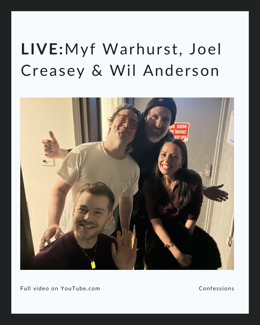 LIVE: Myf Warhurst, Joel Creasey & Wil Anderson
